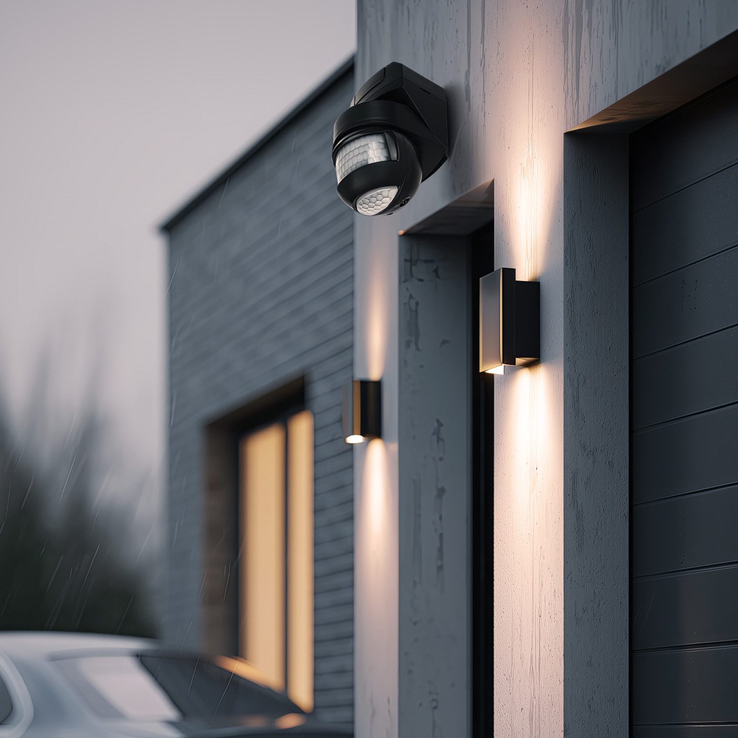 Maclean Infrarotsensor MCE295 B, Infrarot-Bewegungssensor 180° + 360° Schwarz