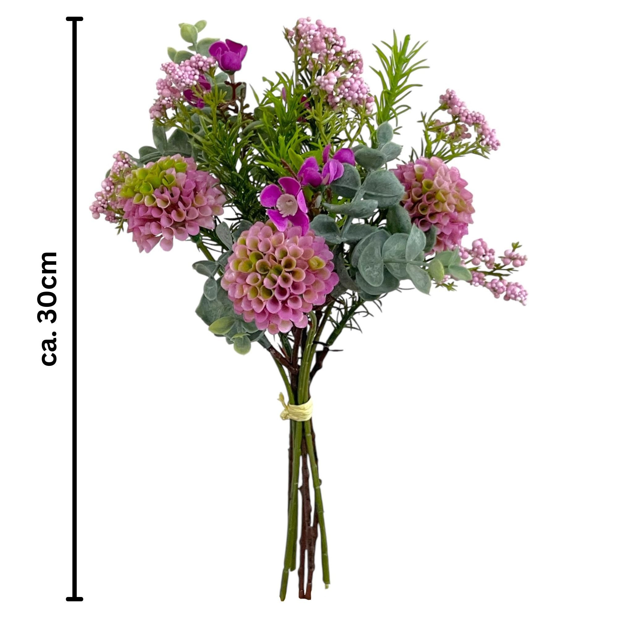 Kunstblumenstrauß Künstlicher Pompondahlien-Mixbund, Blumenstrauß mit Dahli günstig online kaufen