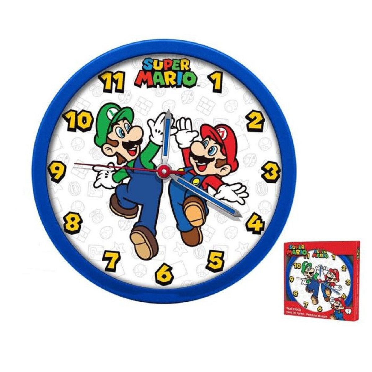 Super Mario Wanduhr uper Mario analoge Wanduhr 25cm: Der Blickfang für jedes Gamer-Zimmer