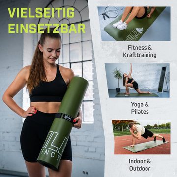 Wild Instincts Fitnessmatte Pulse, 185cm x 66 cm & 7mm/Sport Matte/Workout Matte/Rutschfest