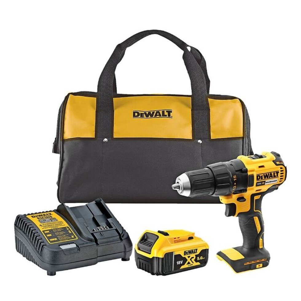 DeWalt Akku-Bohrschrauber DCD777P1-QW (bürstenlos), 18 V, 1x 5Ah 18 Volt XR Akku, Tragetasche