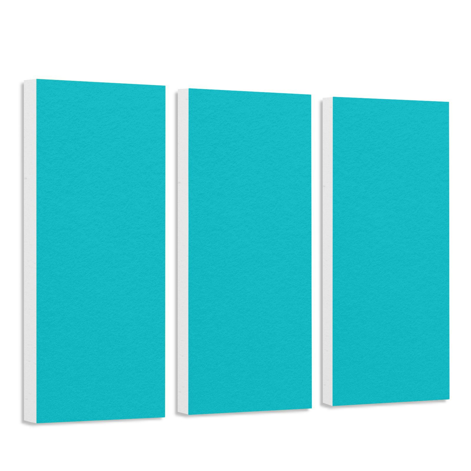 platino24 Akustikplatte 3 Rechtecke aus Basotect ® G+ mit Akustikfilz, je 825x275x50mm
