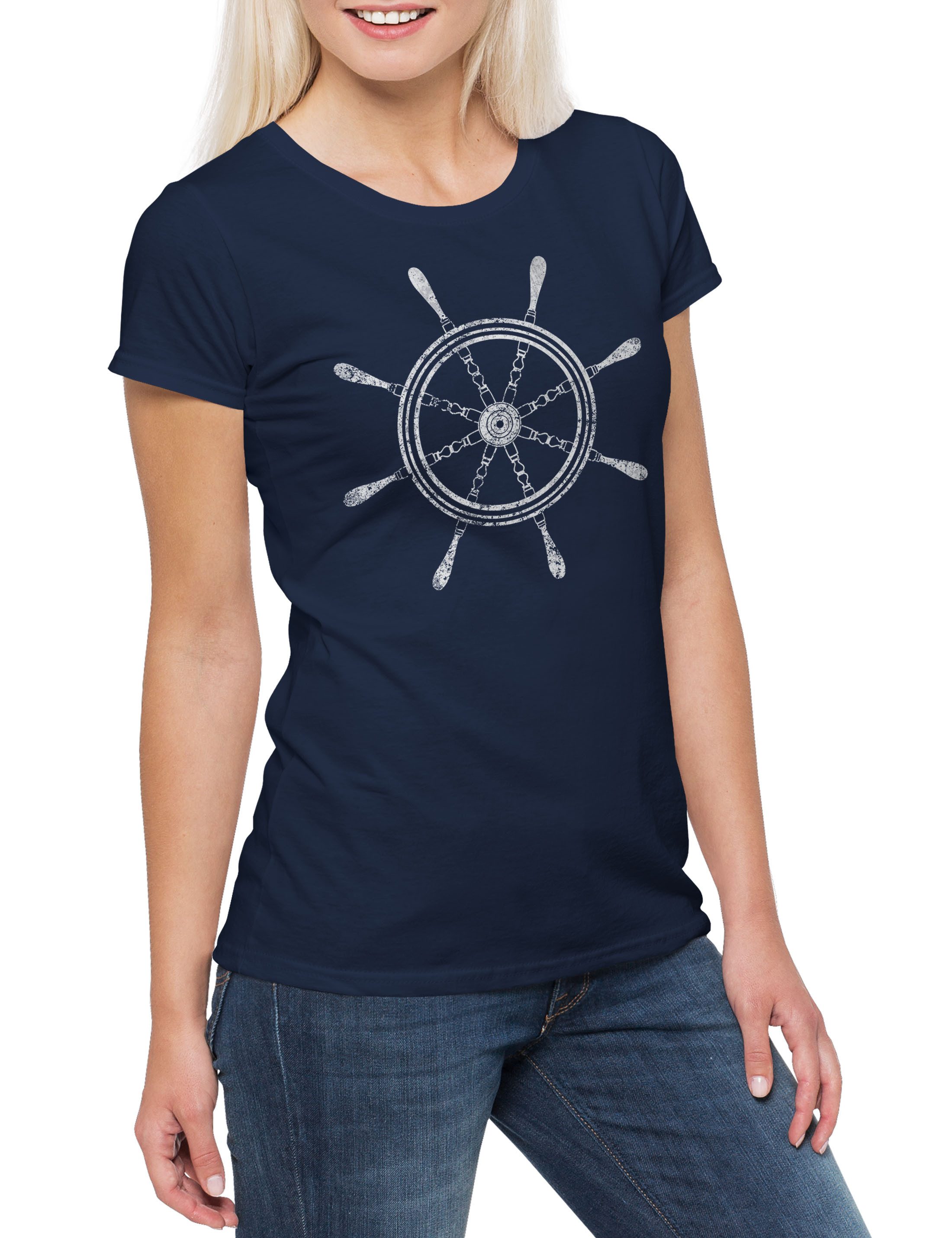 Urban Backwoods Print-Shirt Oldschool Nautical Wheel günstig online kaufen