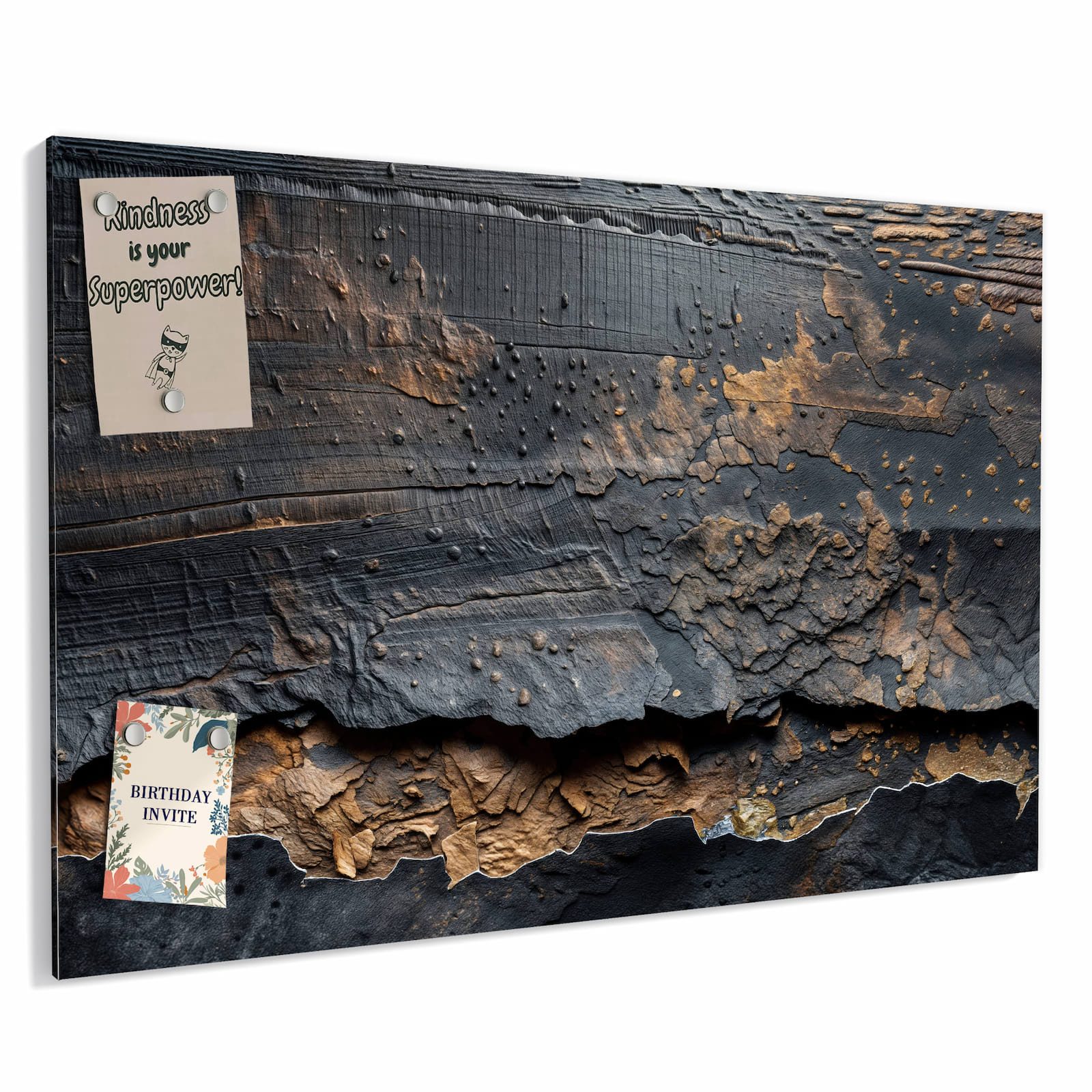 Primedeco Memoboard Metall Abstrakte & Struktur – beschreibbar & magnetisch, (Inklusive Stift, Magnete und Montagematerial, 1-tlg., 9 verschiedene Größen), Magnetisch und Beschreibbar