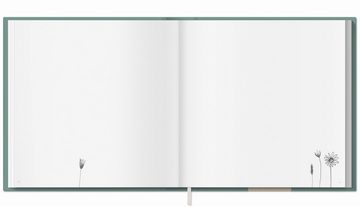 Eine der Guten Verlag Fotoalbum Es war schön mit dir! - grün weiß, Abschiedsbuch für Kollegen, Lehrer, Freunde, Eintragbuch als Abschiedsgeschenk, 92 Seiten, 120 g FSC Papier, Hardcover 21x21 cm