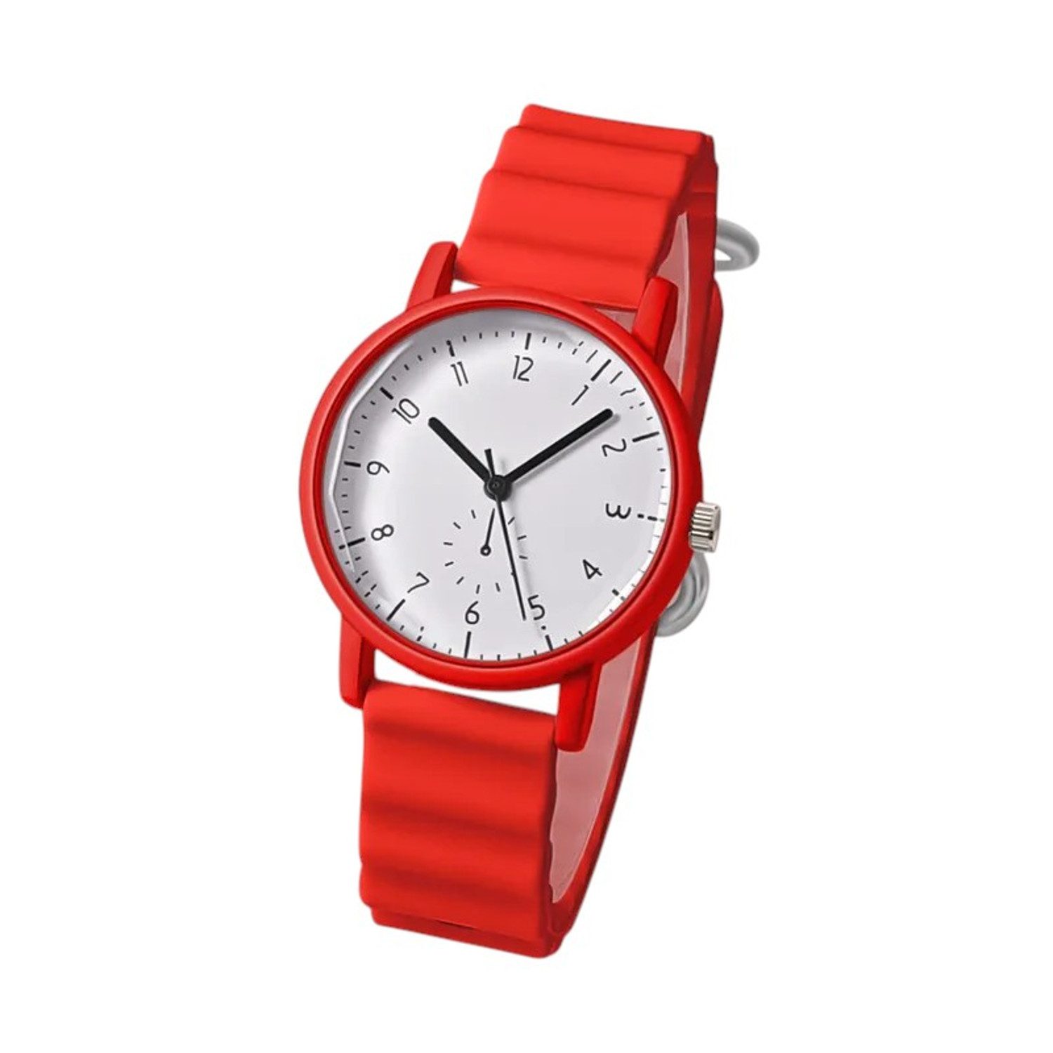 KARMA Quarzuhr Damen Silikon vers. Farben modern Damenuhr bunt, (Silikonarmband Silikonarmbanduhr, Grau Blau Beige Lila Rot Weiß Schwarz Rosa), Silikonuhr Damenarmbanduhr Damenschmuck