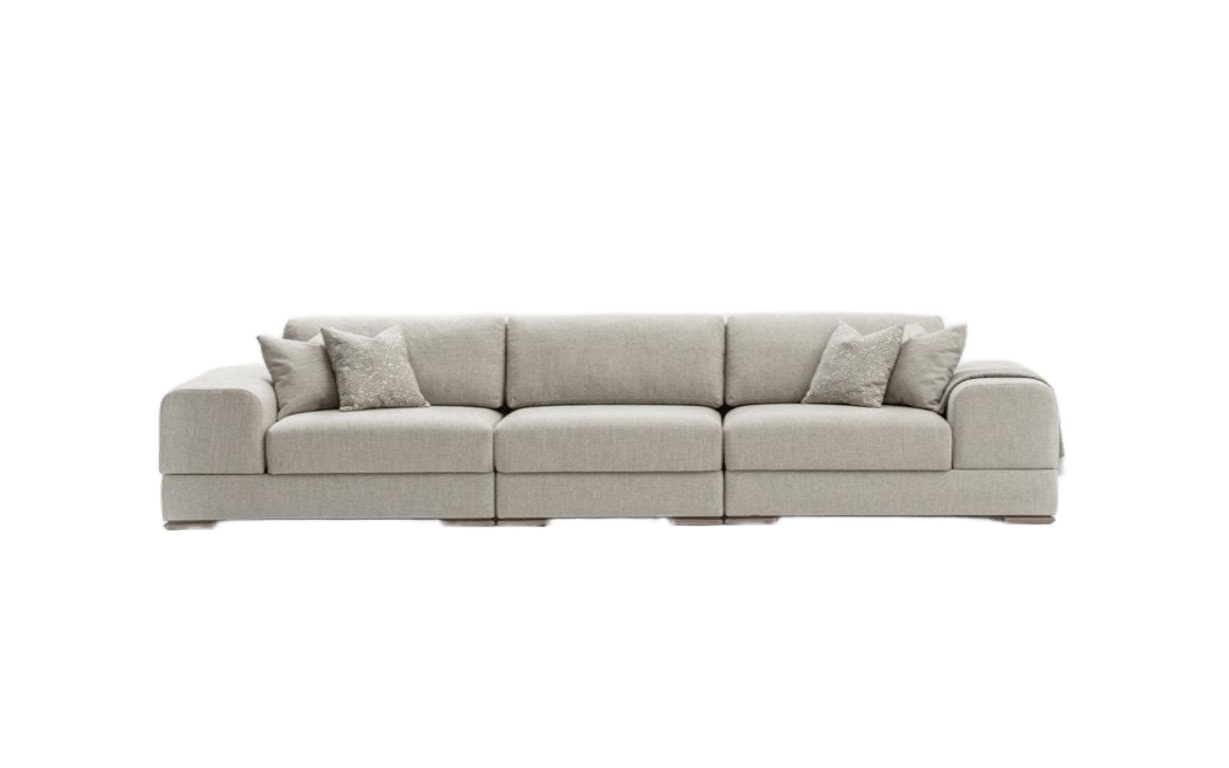 JVmoebel Big-Sofa Gemütliches graues Sofa mit weicher Polsterung und Holzfüßen, Made in Europa