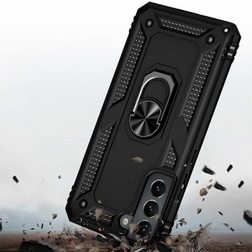 CoolGadget Handyhülle Armor Shield Case für Samsung Galaxy S22 6,1 Zoll, Outdoor Cover mit Magnet Ringhalterung Handy Hülle für Samsung S22
