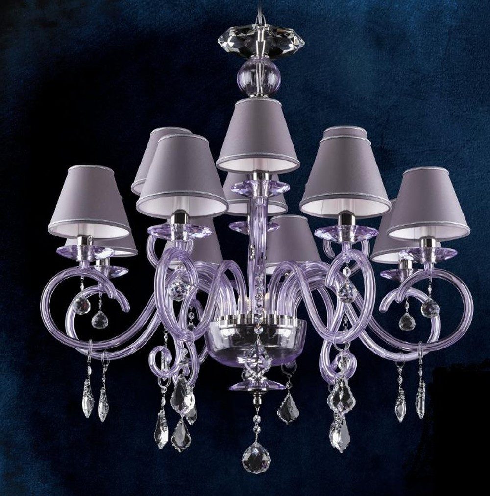 JVmoebel Kronleuchter Kristall Deckenleuchte im Boho-Stil aus Glas und Metall, Warmweiß, Made in Europa