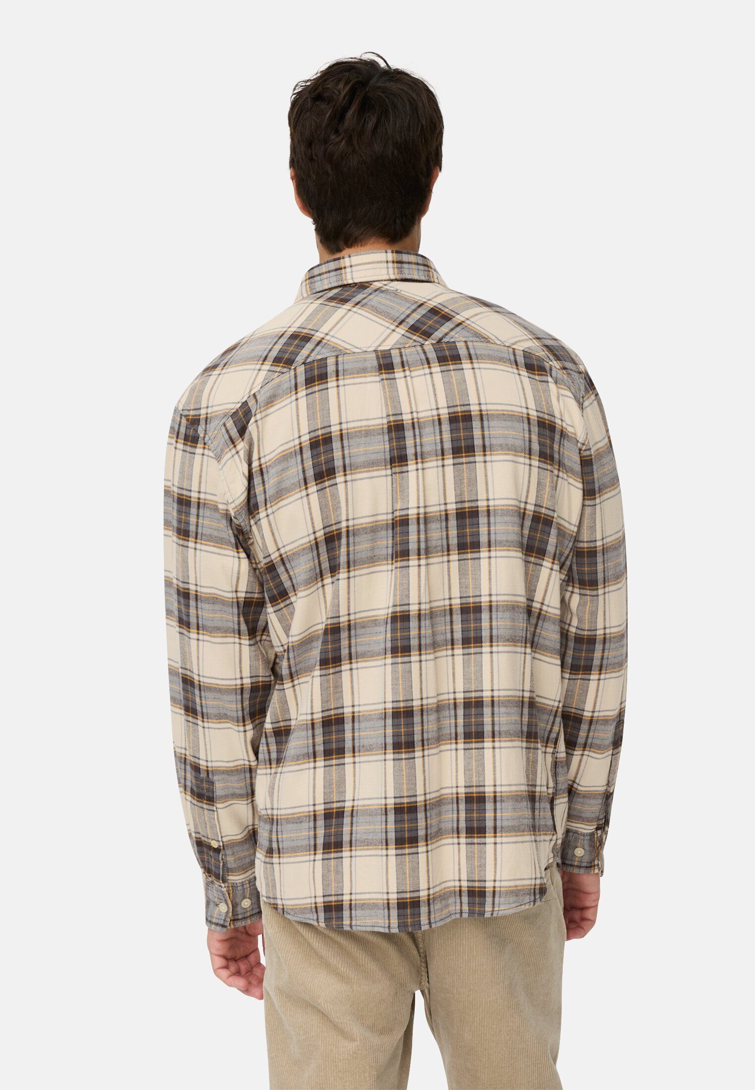 camel active Flanellhemd aus leichtem Flanell Langarm Kentkragen