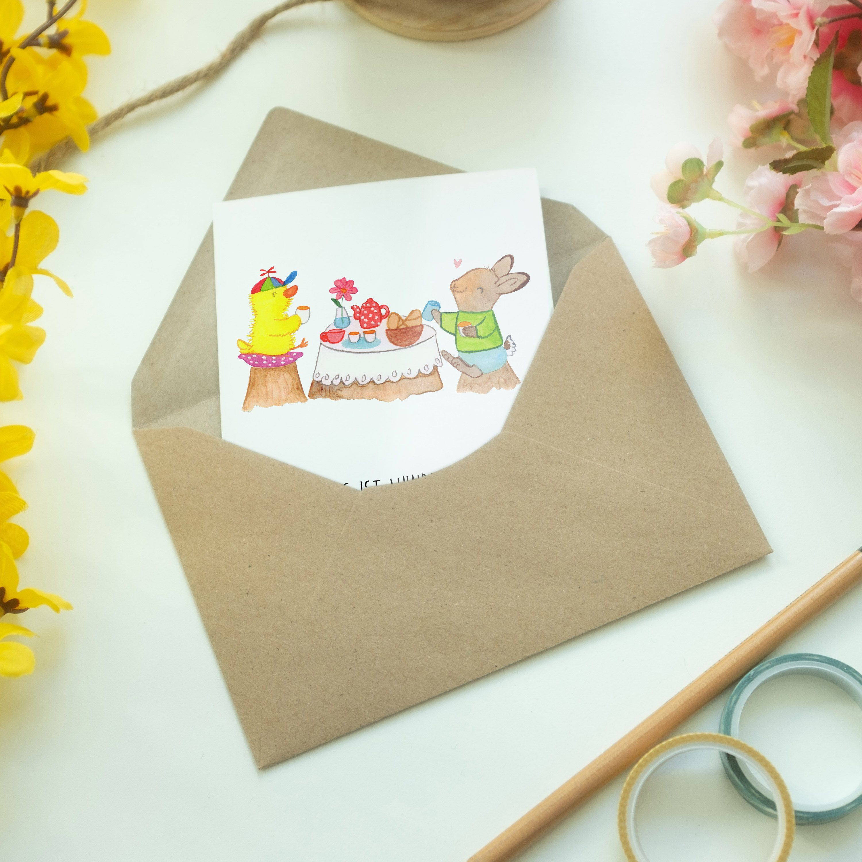 - Grußkarte Geschenk, Ostern Osterfrühstück Geburtstagskarte, & Frühstück Weiß Panda - Mrs. Mr.