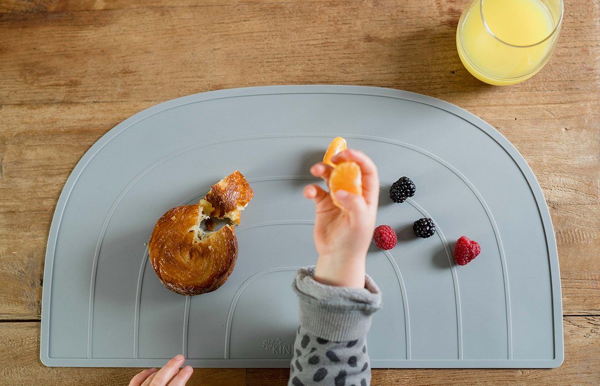 KINDSGUT Platzset Platzdeckchen Regenbogen, umweltfreundlich, Aquamarin günstig online kaufen
