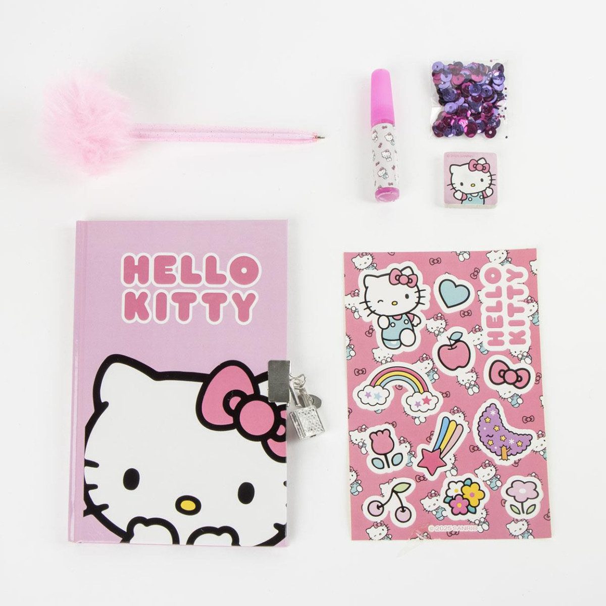 Cerda Tagebuch Hello Kitty Tagebuch Set Kinder Schreibset, Notizbuch, Geschenk – Bild 2 von 4