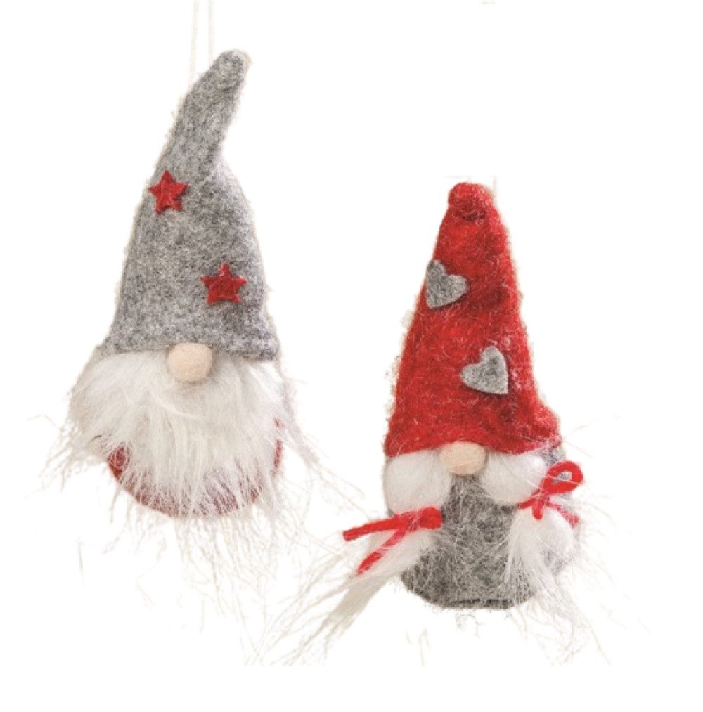 BOLTZE GRUPPE GmbH Weihnachtsfigur Dekohänger Aki Wichtel H 16 cm 2er Set Mann und Frau
