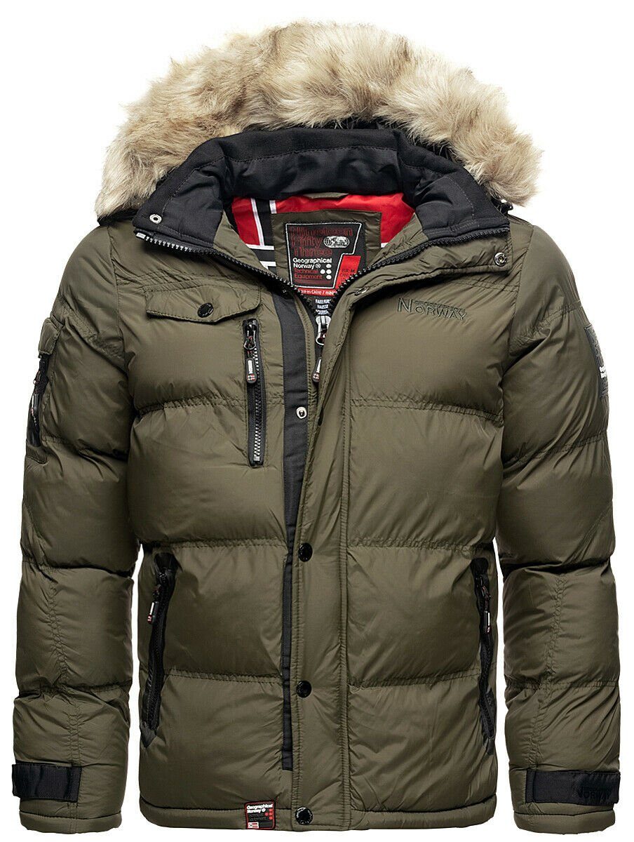 Geographical Norway Steppjacke Winter Jacke Steppjacke Outdoor Parka Warme Jacke Kapuzenjacke