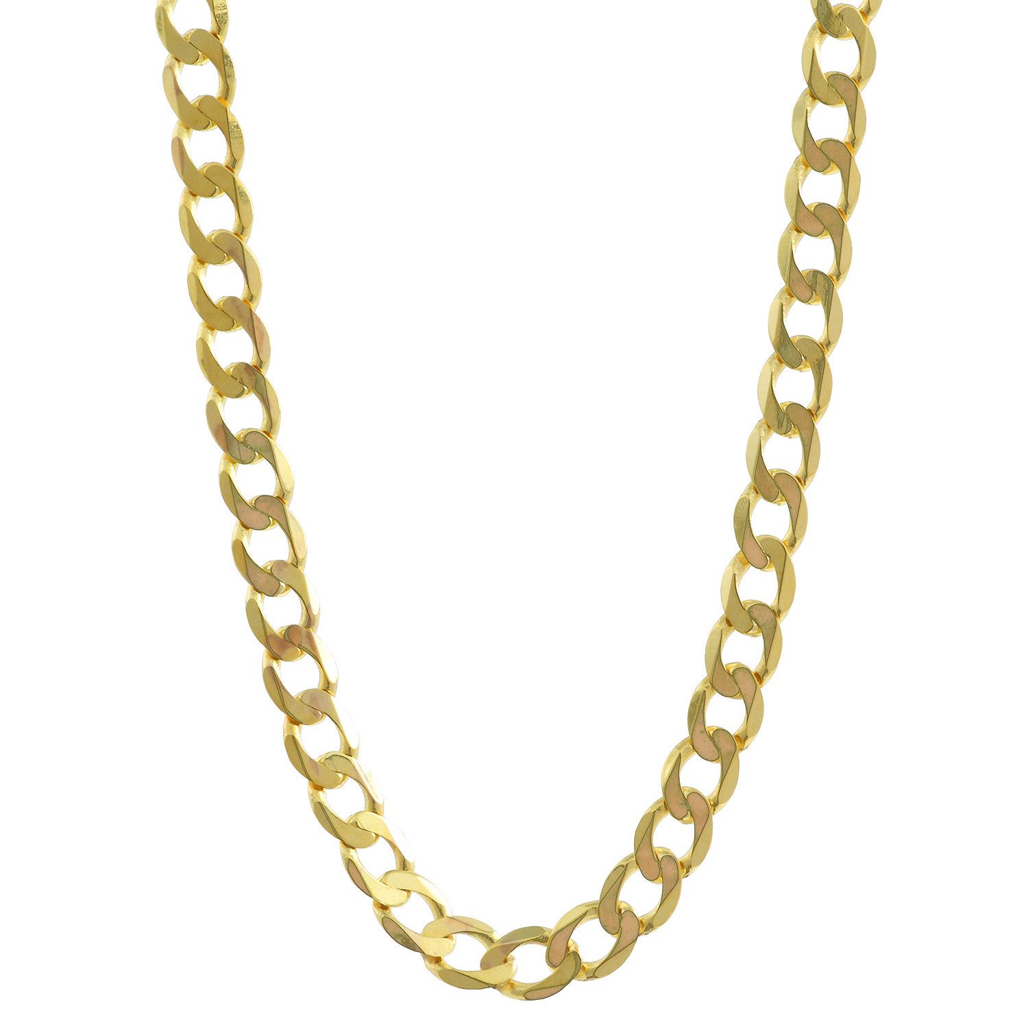 HOPLO Panzerkette Goldkette Panzerkette Halskette 2,6 mm weit - 50 cm 333-8 Karat Gold, Made in Germany