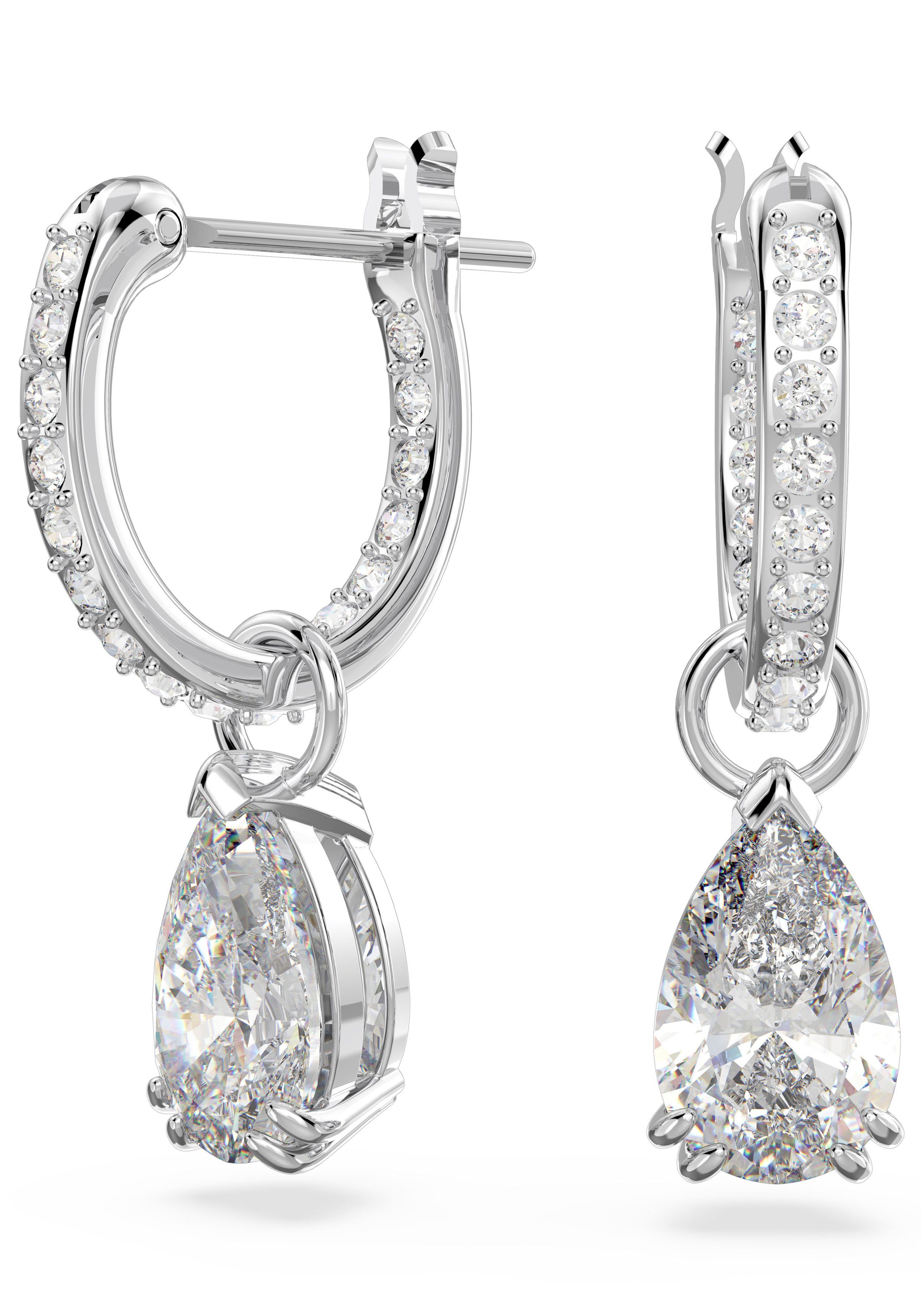 Swarovski Paar Creolen Stilla Pear Drop, mit Swarovski® Kristall - Einhänge günstig online kaufen