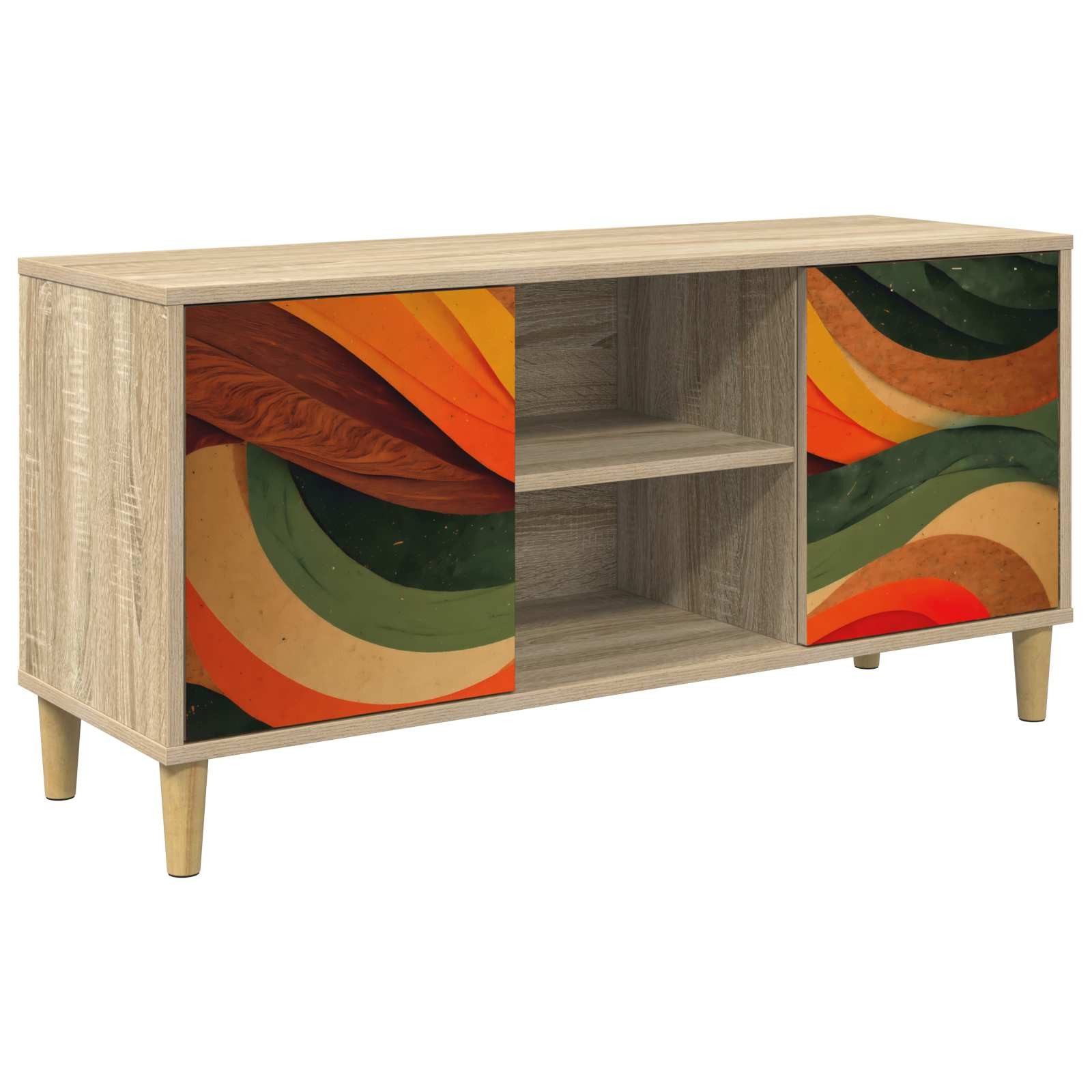 vidaXL TV-Schrank TV-Schrank BONN 102 x 33 x 50 cm Sonoma Holzwerkstoff (1-St)