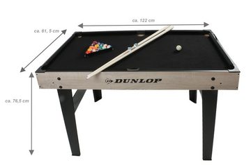 Dunlop Billardtisch Billardtisch für Kinder und Erwachsene, (Billard Spieltisch mit 2 Queues à 90 cm), Größe (BxTxH) ca. 122 x 61,5 x 76,5 cm