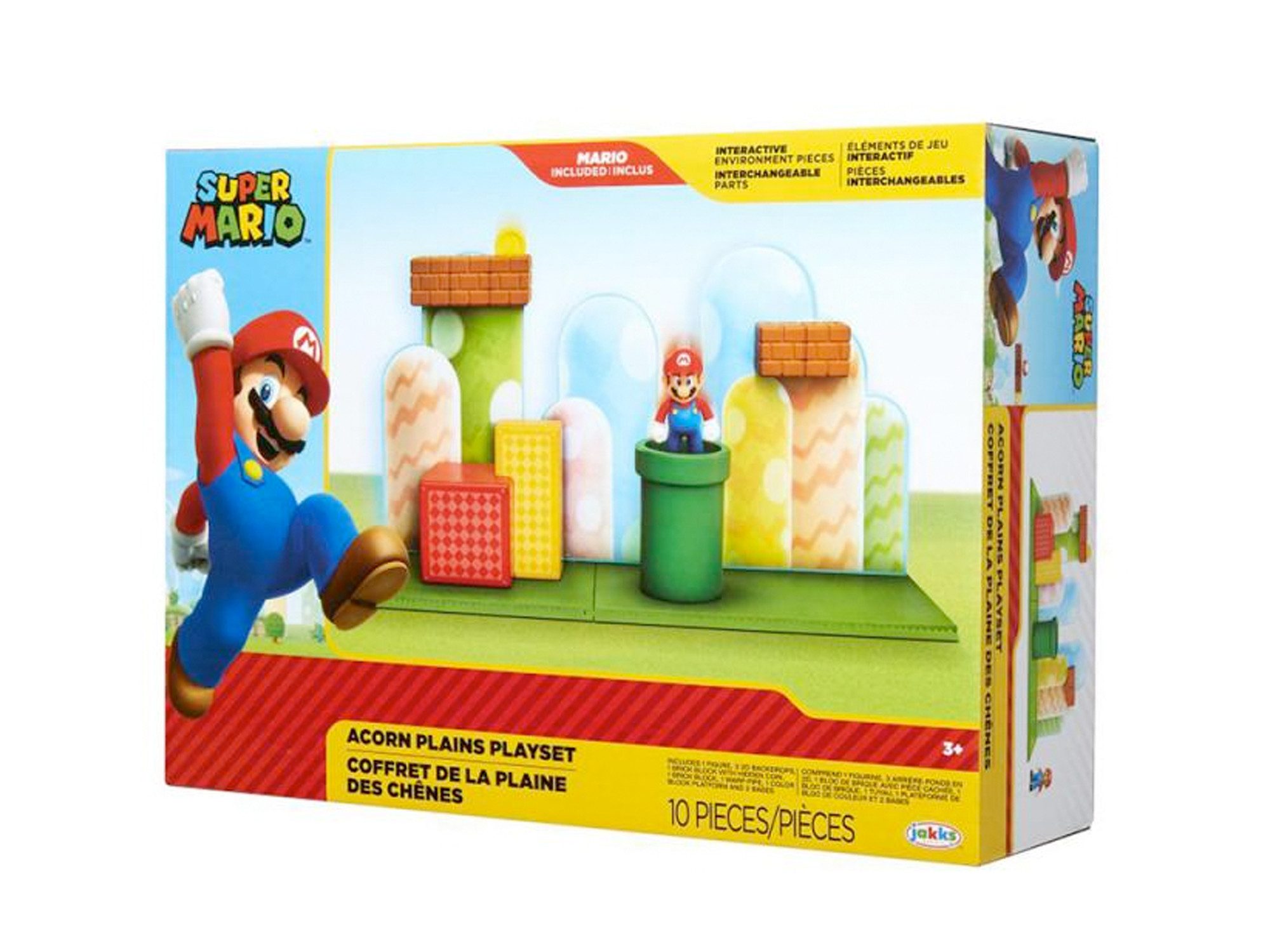 Super Mario Actionfigur Nintendo Super Mario Acorn Plains Spielset, 6,5 cm, (2-tlg)