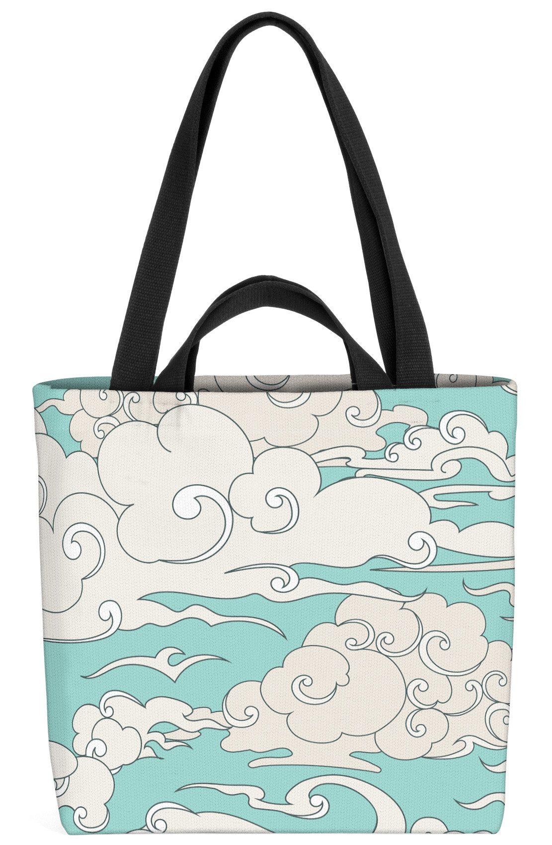 VOID Shopper Einkaufstasche, Wolkentanz Wolken Himmel Meer maritim Ozean Urlaub Mitelmeer Meer