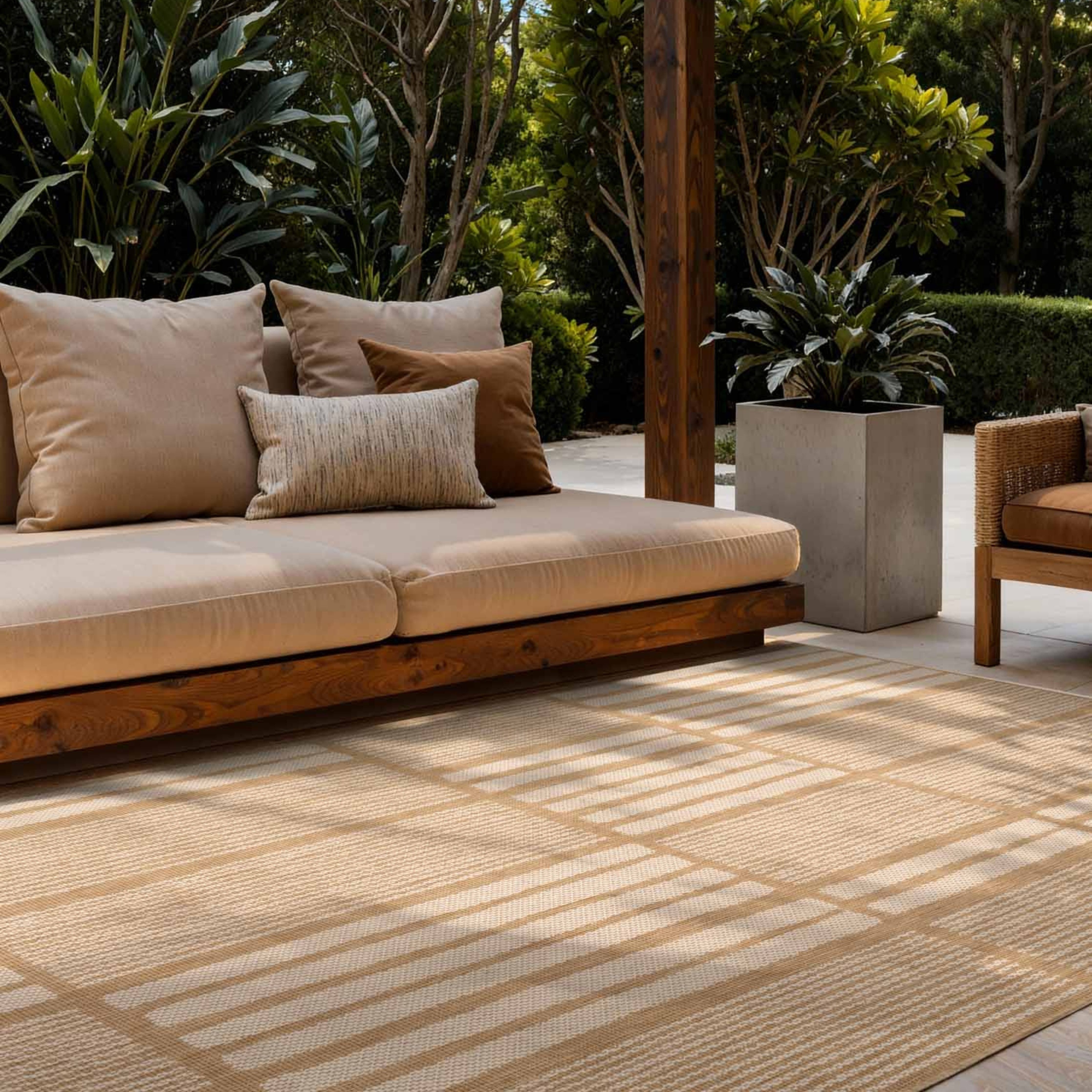 Ted Baker Teppich Allington, Wendeteppich, rechteckig, Höhe: 8 mm, Designteppich, Wetterfest, Pflegeleicht, Modern, Wohnzimmer, Terrasse