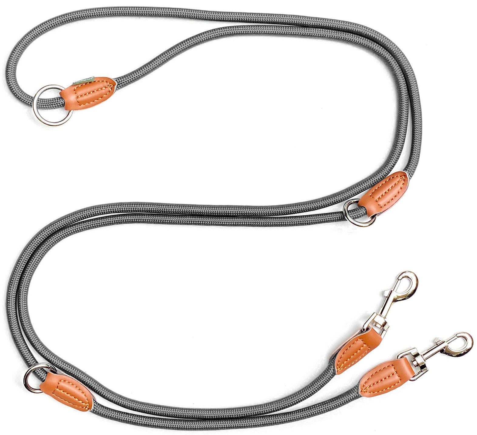 Leisegrün Hundeleine Hundeleine große Hunde Führleine 3m verstellbar mit 2 Karabiner, Nylon