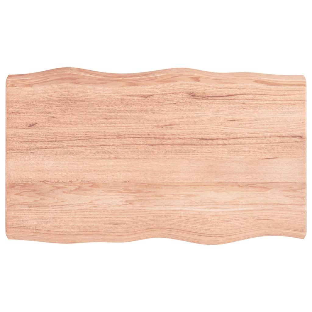 furnicato Tischplatte 100x60x(2-6) cm Massivholz Behandelt Baumkante (1 St)