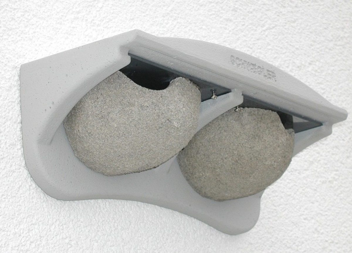Schwegler Vogelhaus Naturschutzprodukt Mehlschwalben-Fassadennest Typ 11 mit 2 Nestern