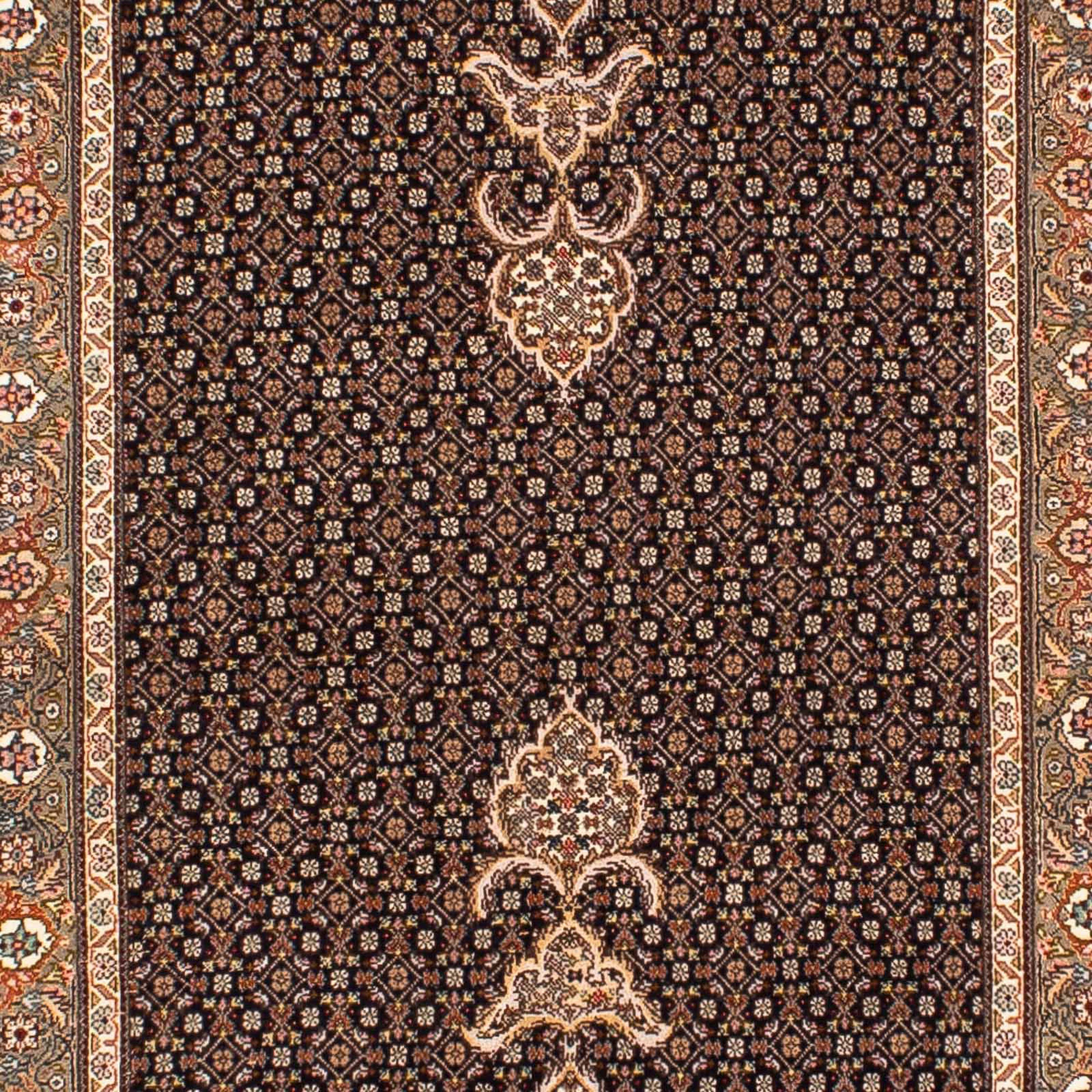 Perser Zertifikat mit Handgeknüpft, rechteckig, 81 - cm morgenland, - 10 mm, Orientteppich x 248 Einzelstück - Täbriz Wohnzimmer, Höhe: dunkelblau,