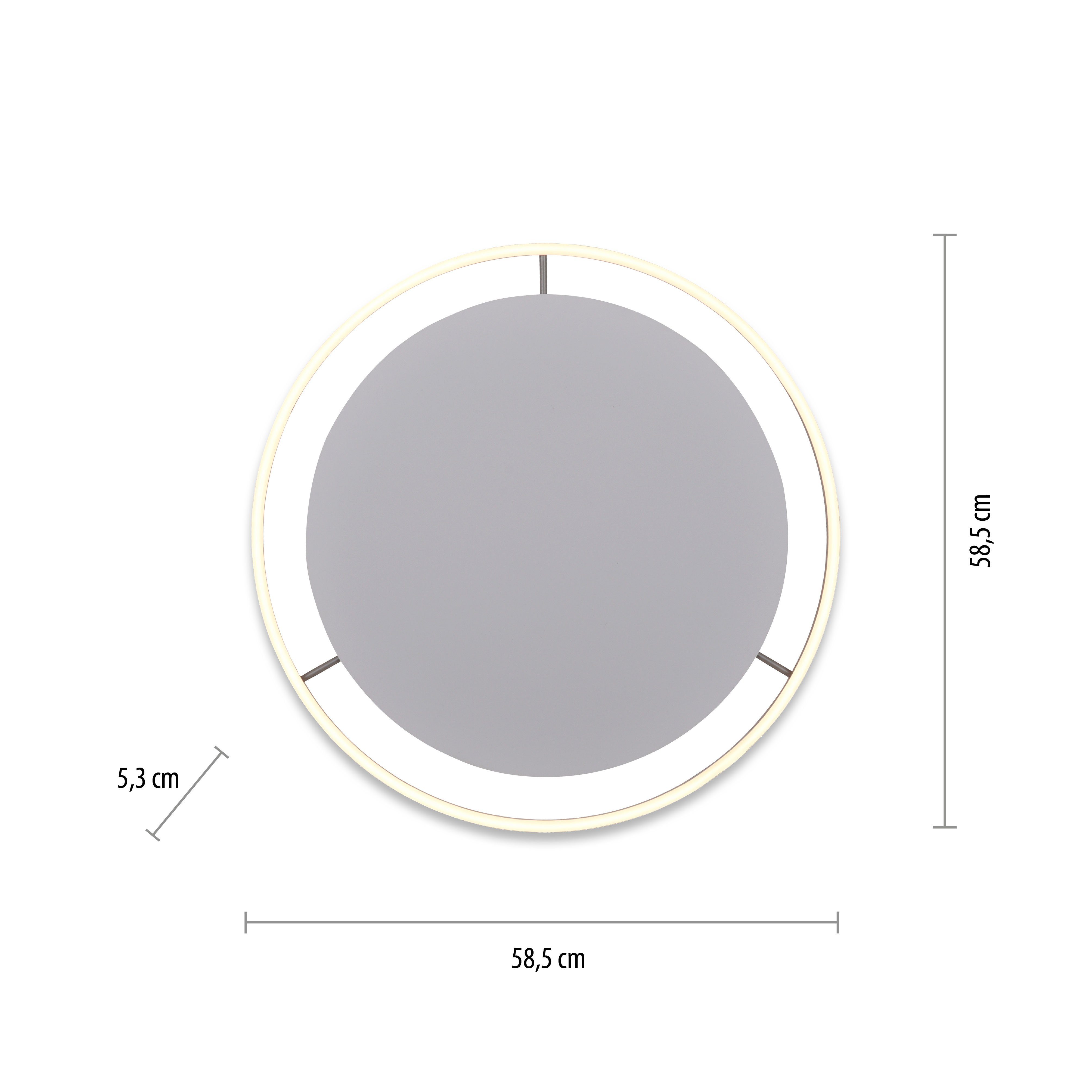 Leuchten Direkt Deckenleuchte RITUS, fest Warmweiß, Switchmo dimmbar, LED, integriert, LED