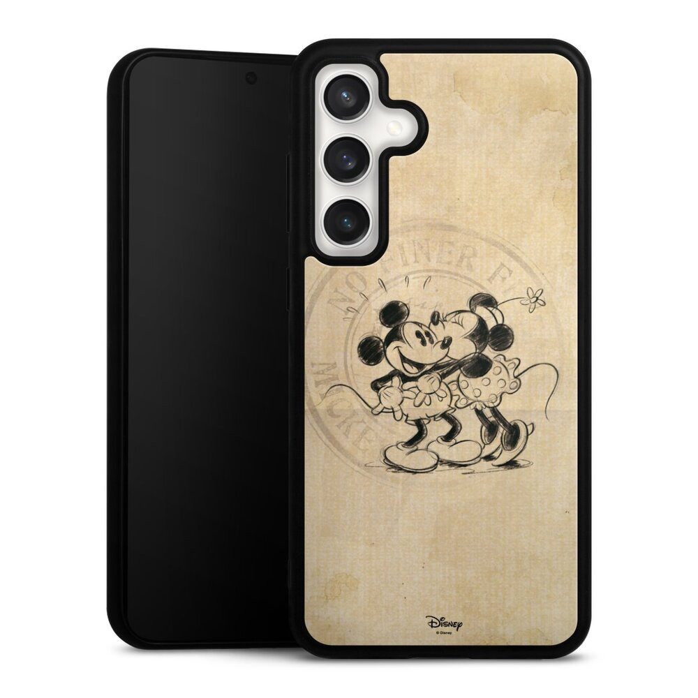 DeinDesign Handyhülle Mickey Mouse Minnie Mouse Vintage Minnie&Mickey, Samsung Galaxy S24 FE 5G Gallery Case Glas Hülle