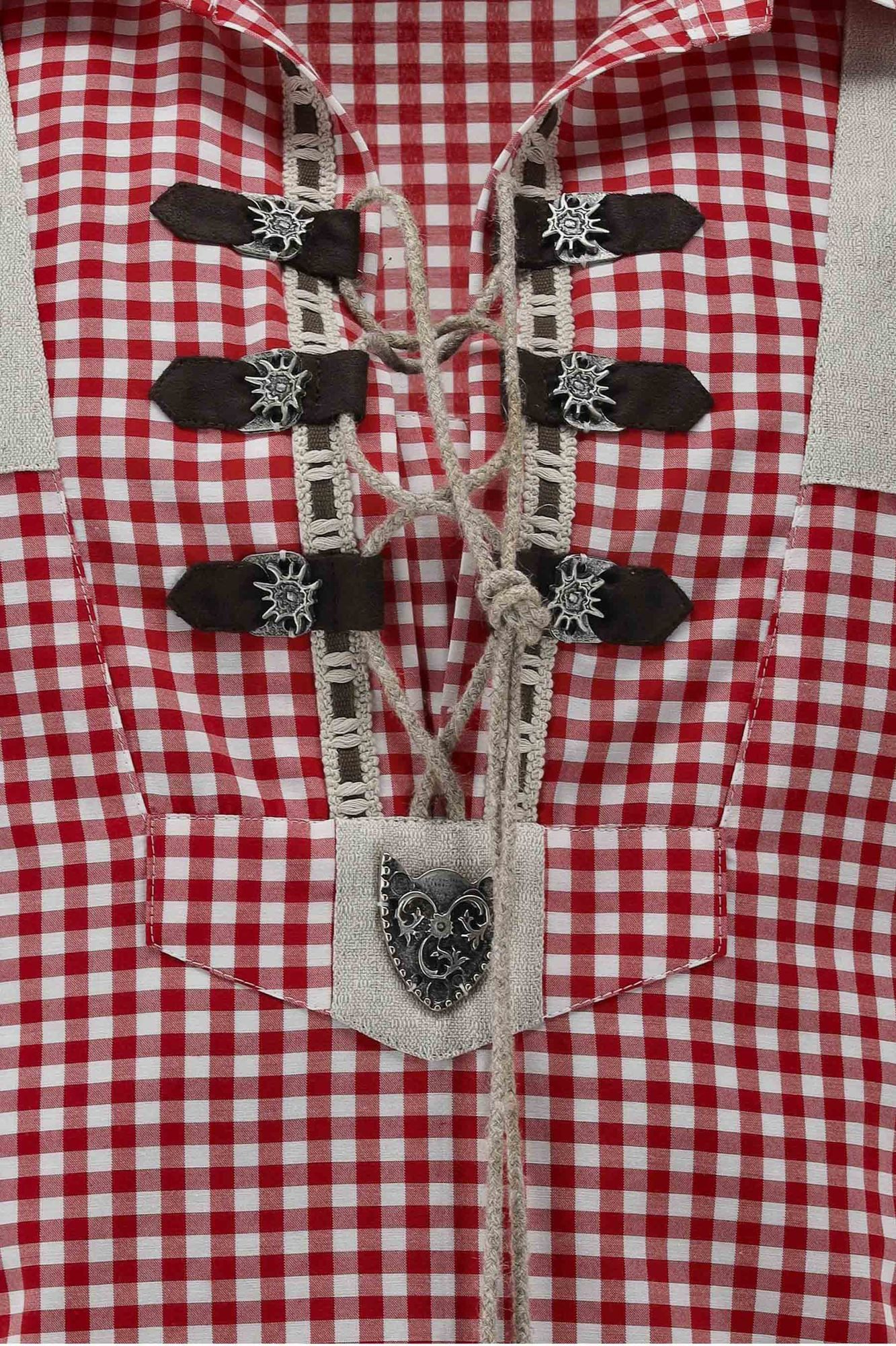 OS Trachten Trachtenhemd Piruvi Schlupfform, Regular Fit