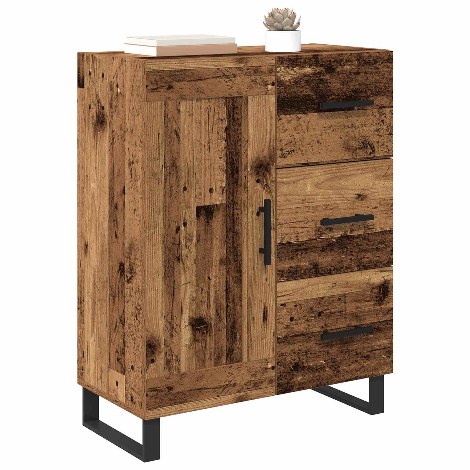 vidaXL Sideboard Sideboard Altholz 69,5 x 34 x 90 cm Verbundholz und Eisen (1 St)