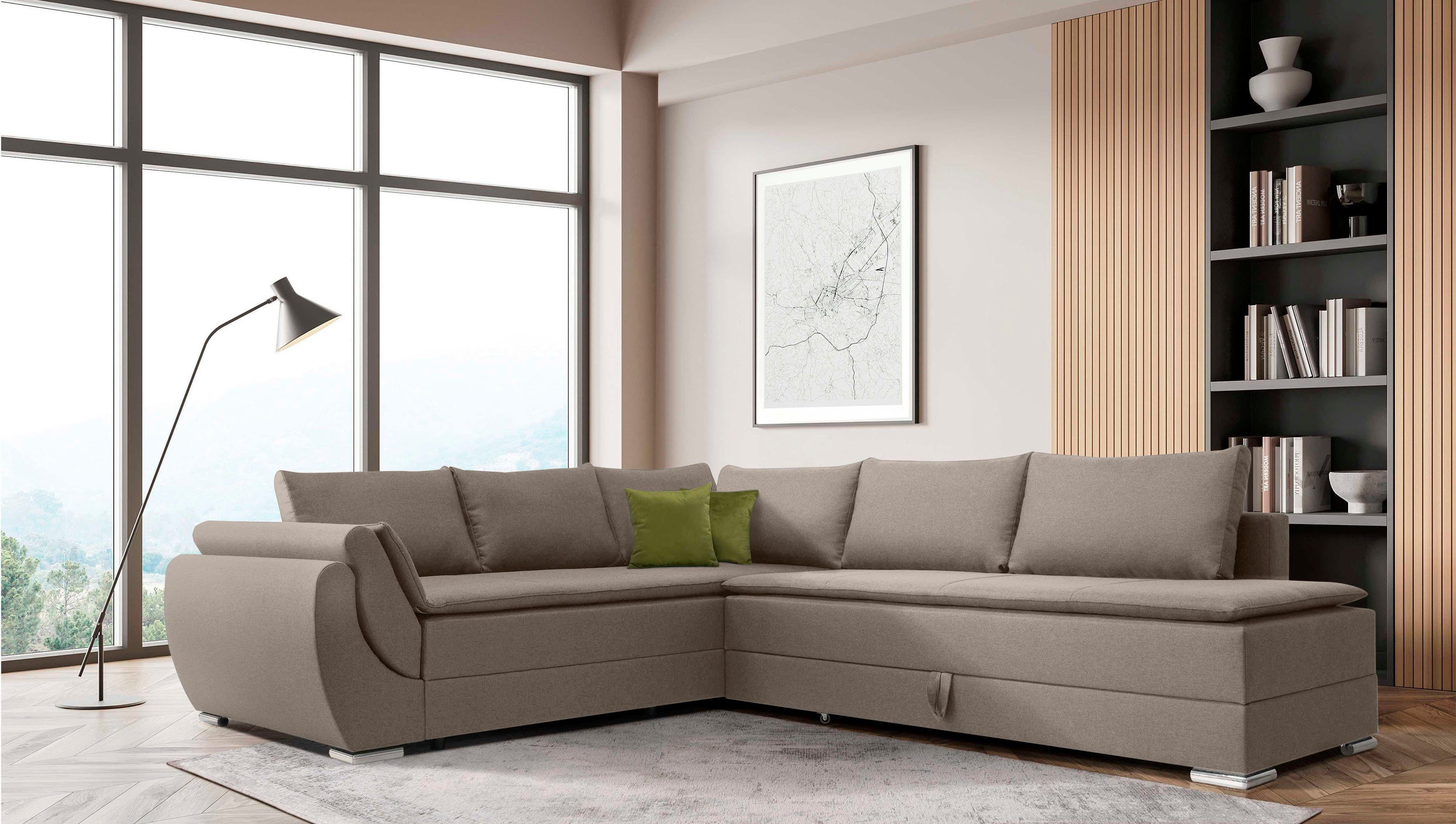 INOSIGN Ecksofa Göteborg, mit Boxspring-Bettfunktion und günstig online kaufen