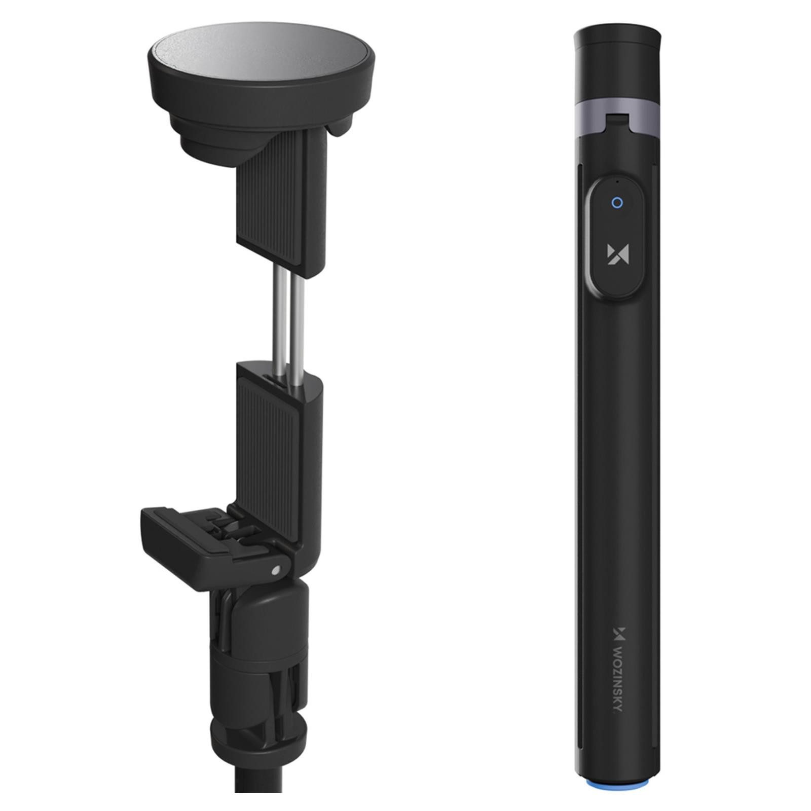 Wozinsky Selfie-Stick WRZP1 Selfie-Stick, Smartphone Handy Stativ Teleskop Stange Halter Fernbedienung Funk