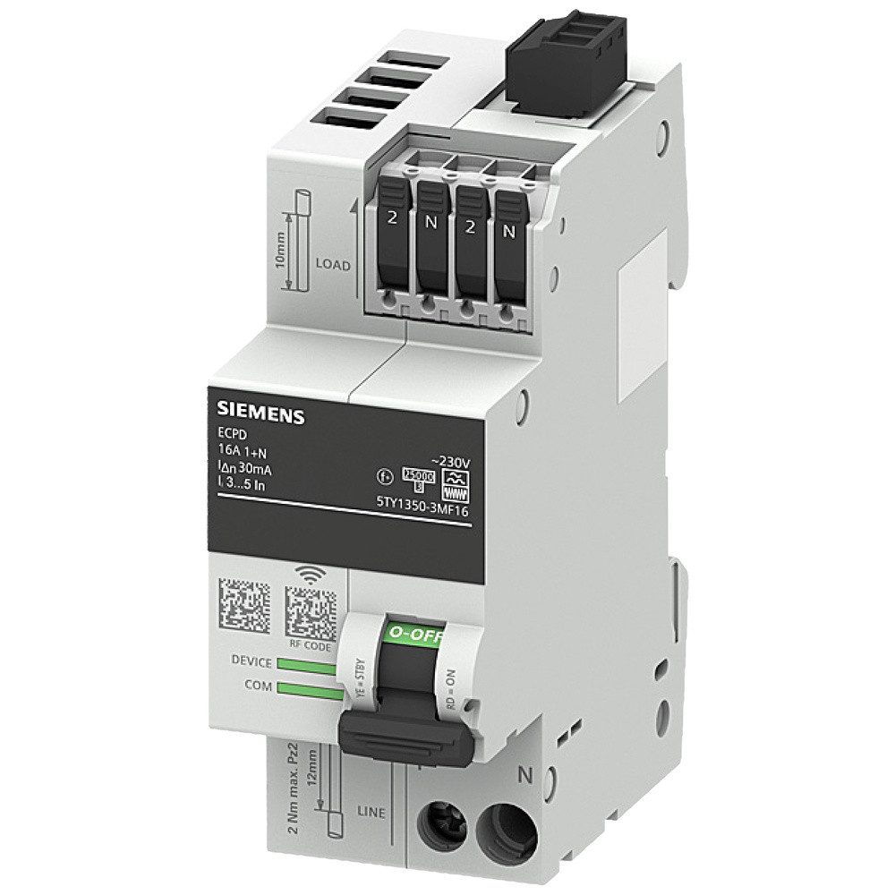 Sicherheitsrelais Siemens 5TY13503MF06 Elektronisches Schutzschaltgerät 1phasig F 2po