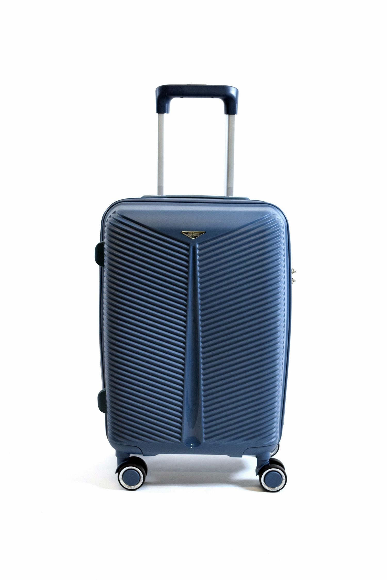 Zimmert Leather Hartschalen-Trolley Lightracer, 4 Rollen, Gr. S 55 cm Koffer, 4 Rollen, bruchsicheres PP, TSA-Schloss, Blau