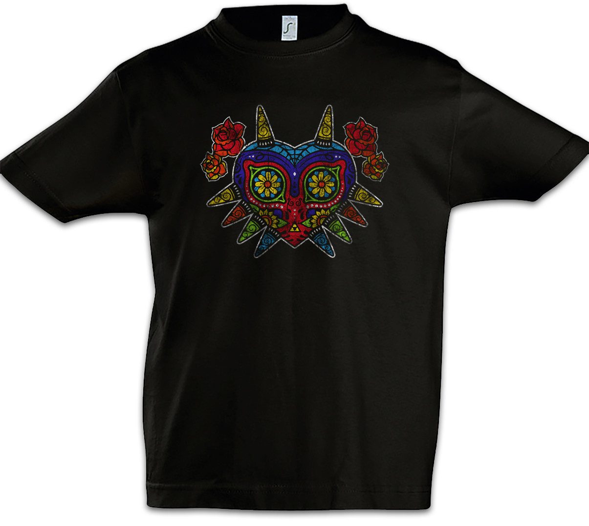 Print-Shirt Mexican Majora's Mask Kinder T-Shirt Horror Kid Zelda Game Kult Nerd