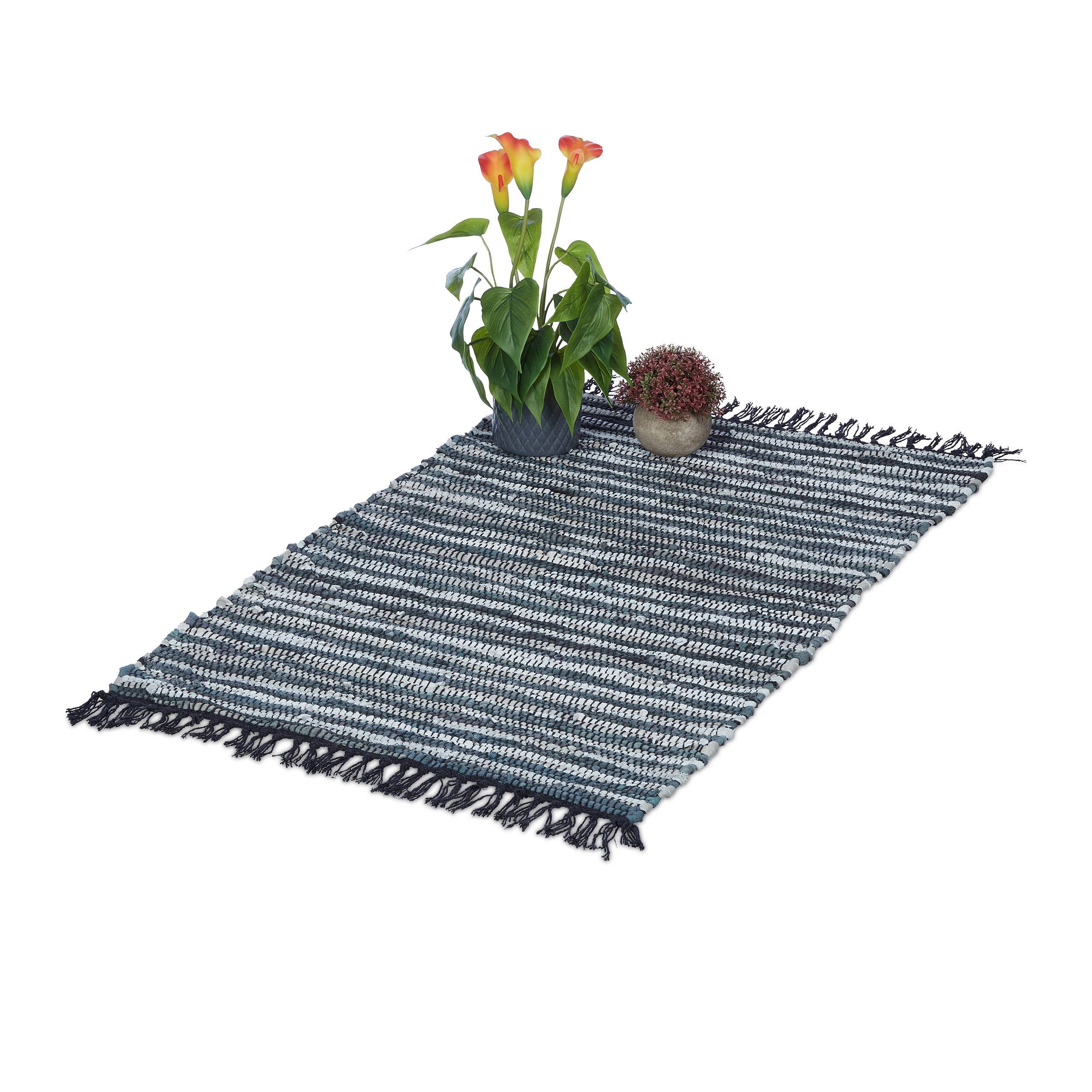 relaxdays Läufer Flickenteppich 60x100 cm, Höhe: günstig online kaufen