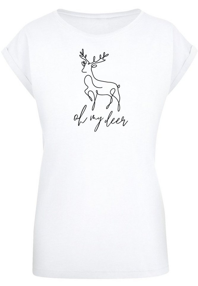 F4NT4STIC T-Shirt Winter Christmas Deer Premium Qualität, Rock-Musik, Band,  Sehr weicher Baumwollstoff mit hohem Tragekomfort