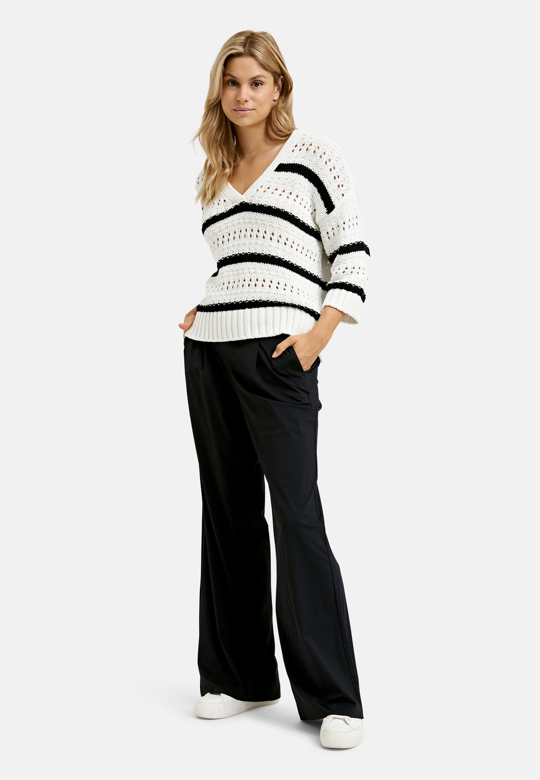 Milano Italy Strickpullover 1/2 SLEEVE V-NECK günstig online kaufen