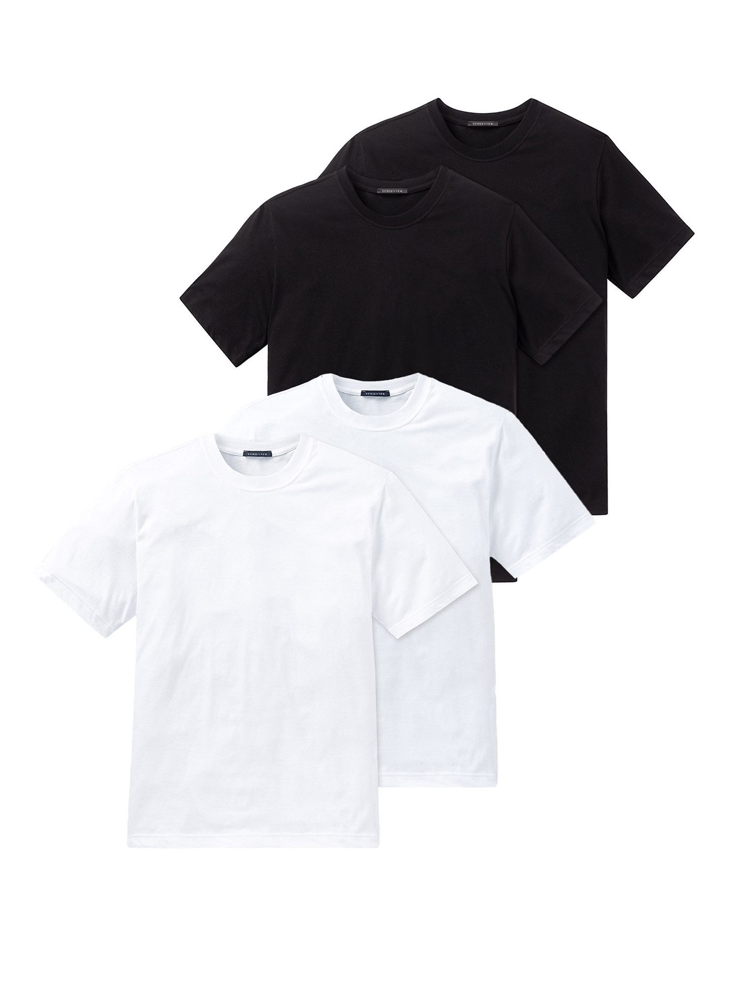 Schiesser T-Shirt American Shirt (4-tlg) unterziehshirt unterhemd kurzarm günstig online kaufen