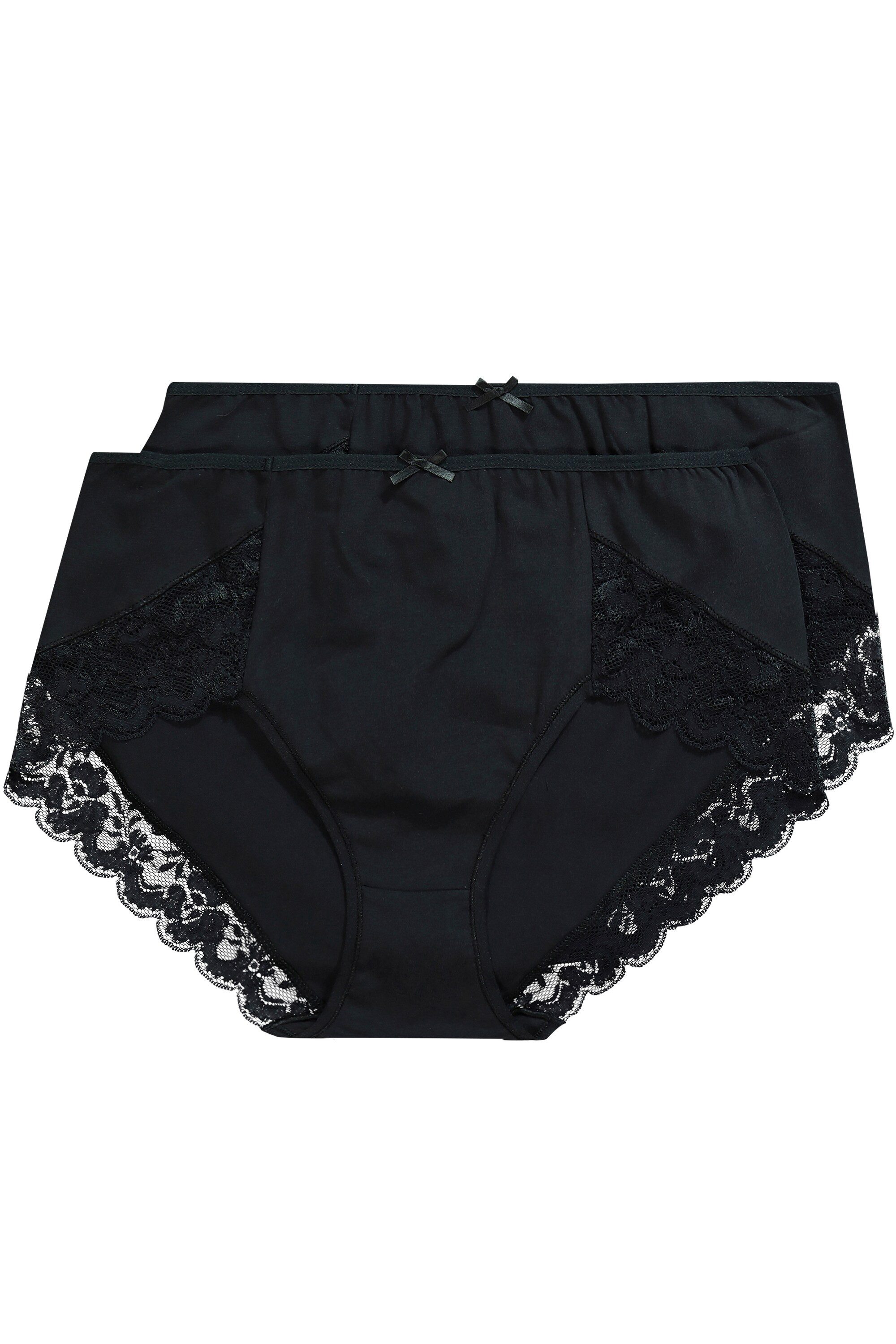Ulla Popken Slip 2er Pack Büroslips mit Spitze