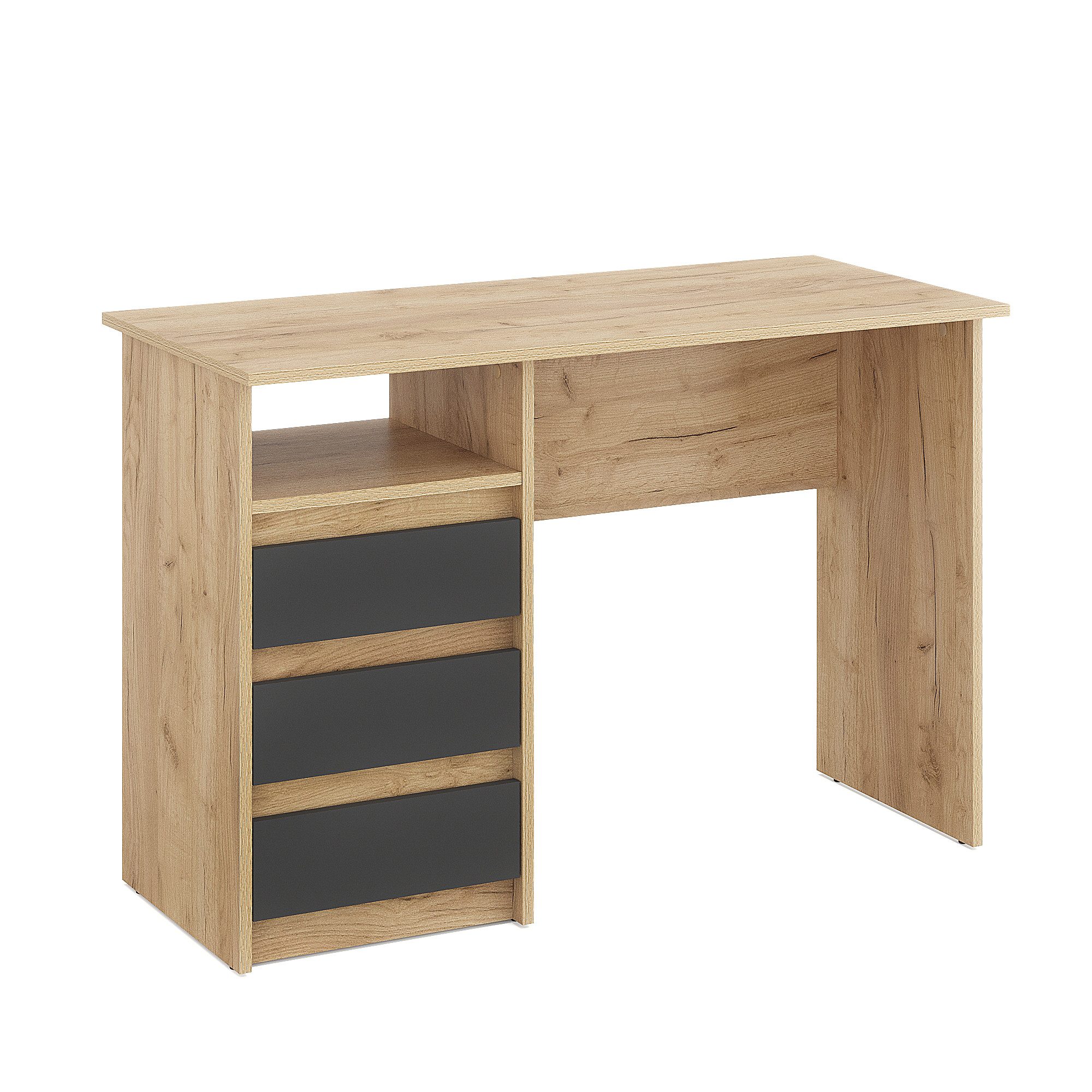 KOMTO Schreibtisch Oslo 110 Schreibtisch mit Schubladen Bürotisch Computert günstig online kaufen