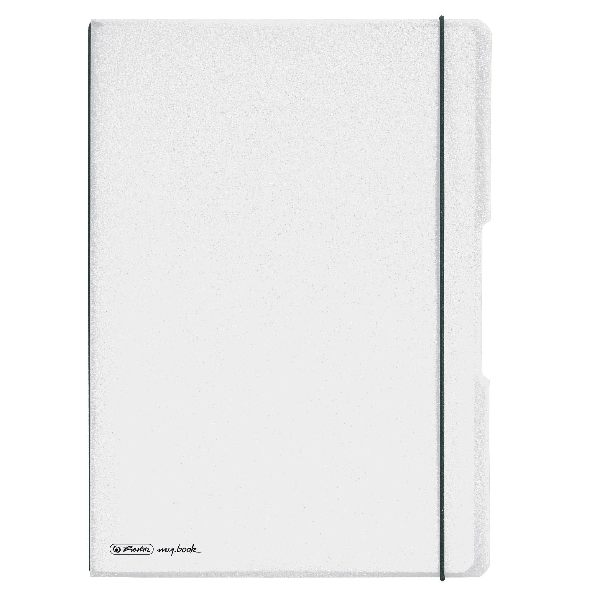 Notizheft Herlitz Notizheft flex / DIN A4 / je 40 Blatt kariert + liniert / tran