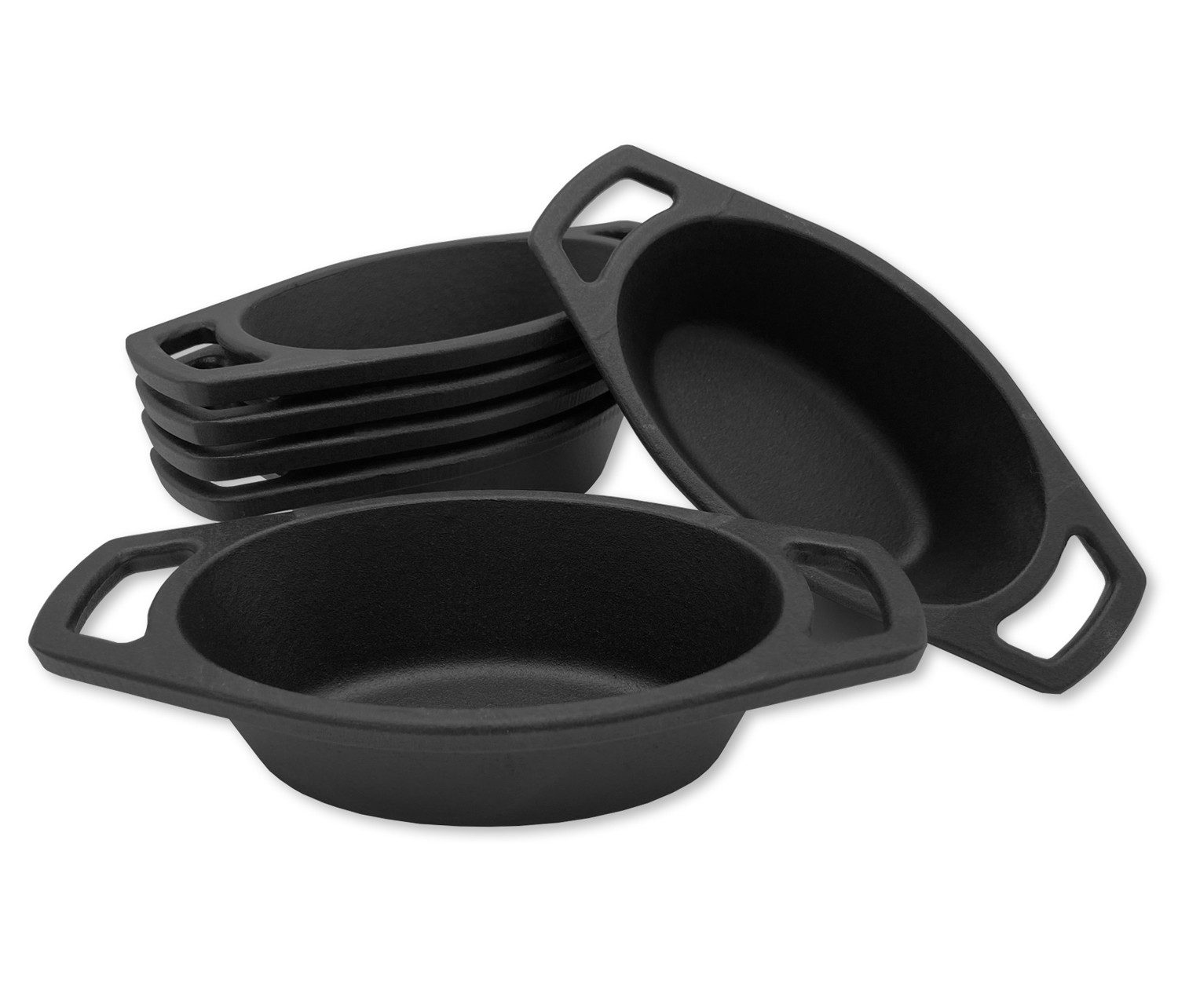 Grillfürst Bratentopf Grillfürst Gusseisen Pfännchen / Servierpfännchen, 6er Set