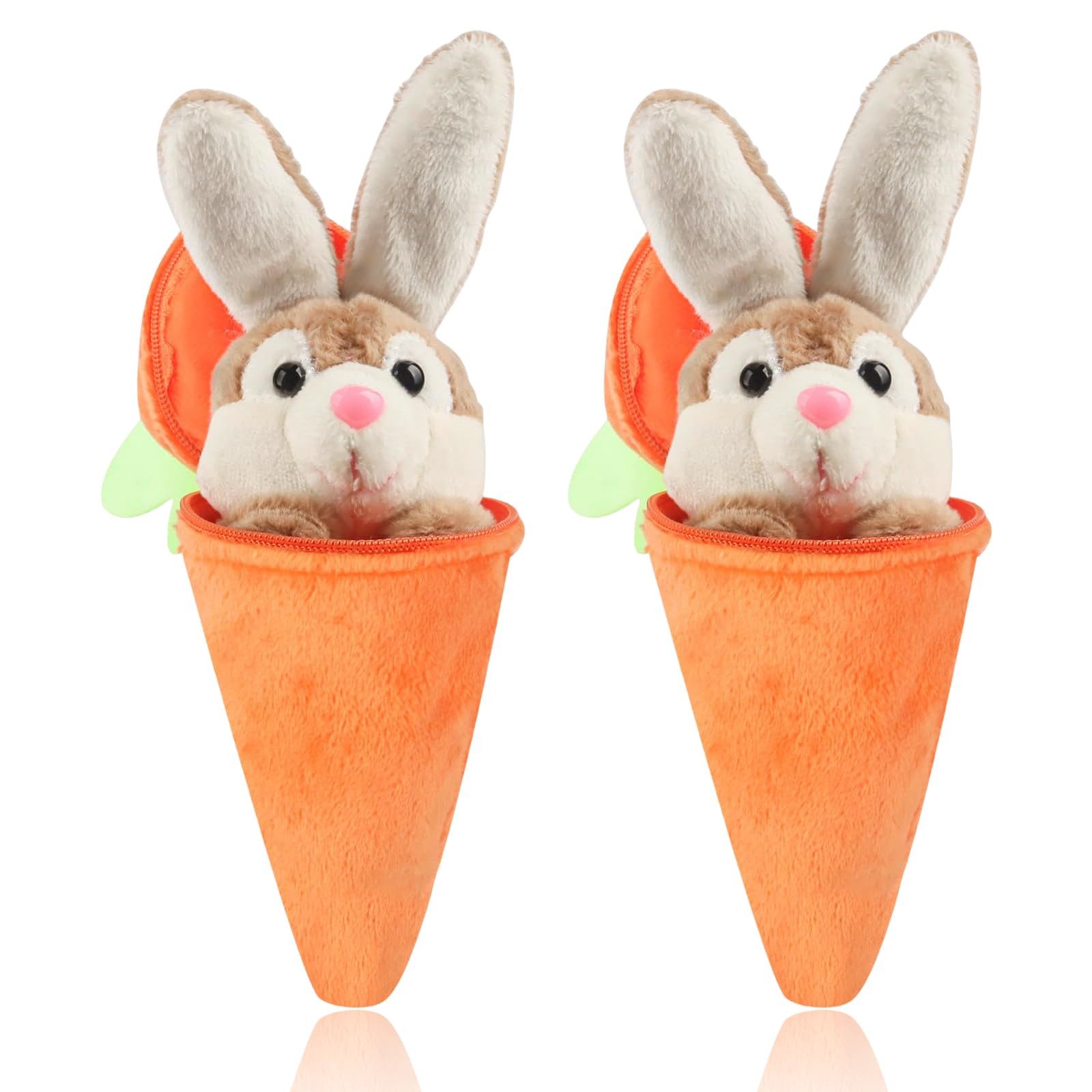 YI Kuscheltier 2 Stück Hase Karotte Kuscheltier,Ostern Hase Plüschtier (2-St)