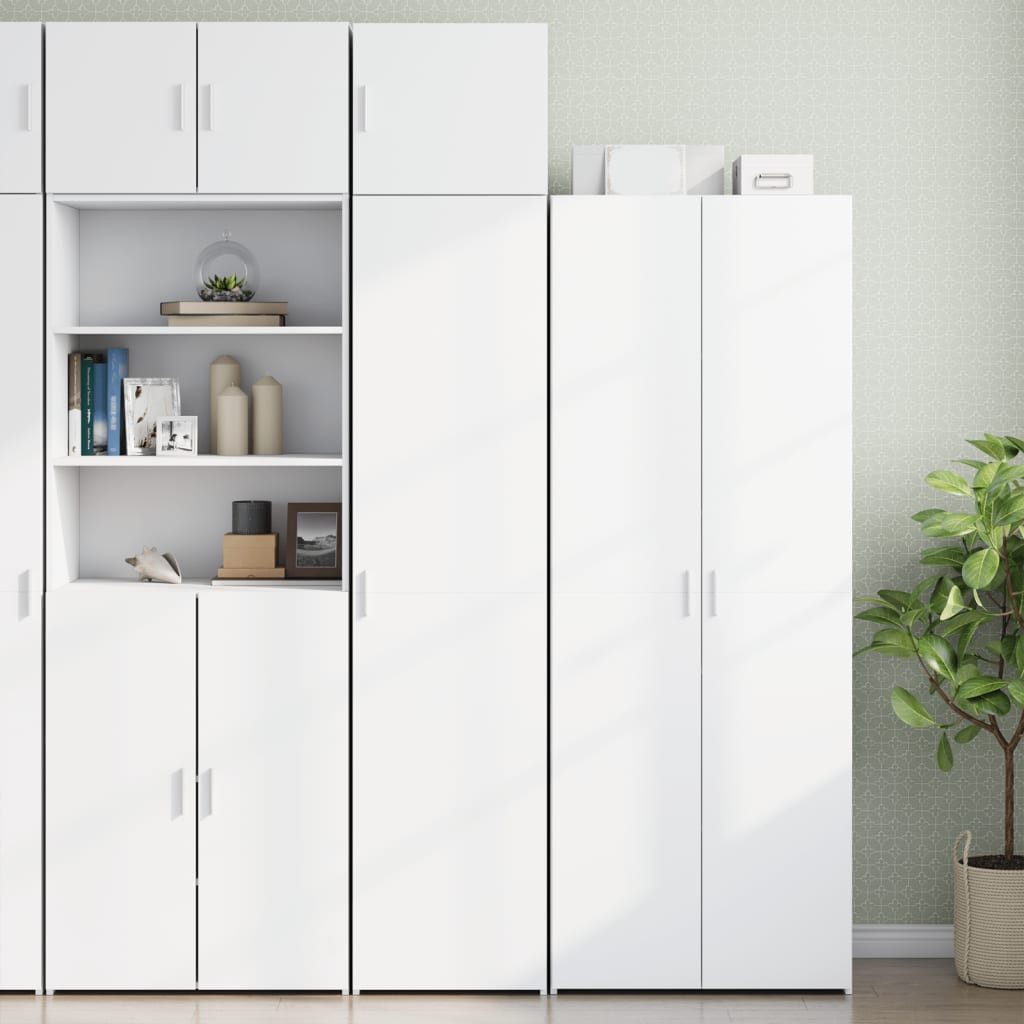 vidaXL Sideboard Hochschrank Schmal Weiß 45x42,5x225 cm Holzwerkstoff (1 St)