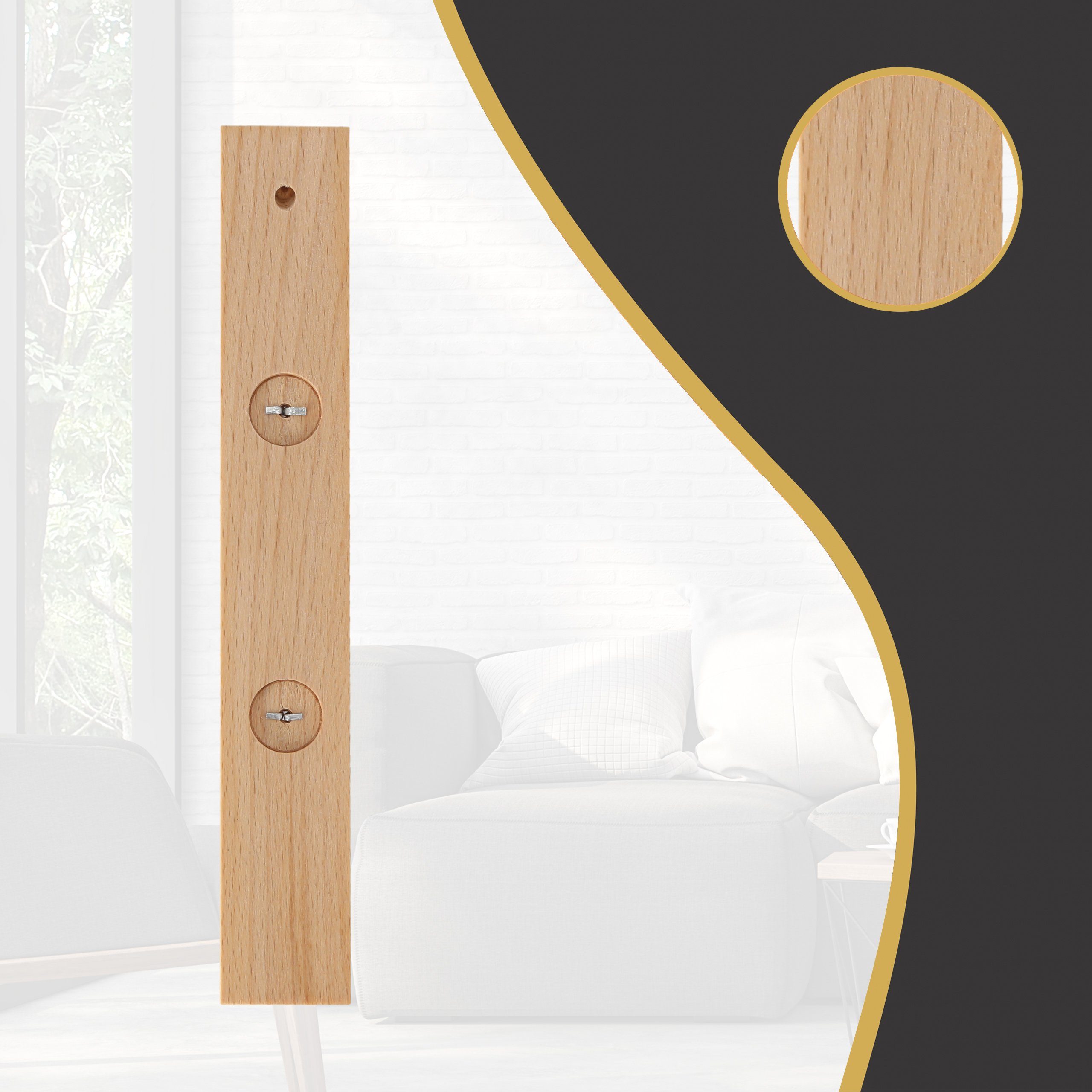 Lantelme Raumthermometer Holz 17cm Analog Innen Außen Zimmer Garten Thermometer Holzthermometer, 3-tlg., 3 oder 5 Stück Set, Deutsche Herstellung, Temperaturanzeige -25 bis +50 Grad Celsius